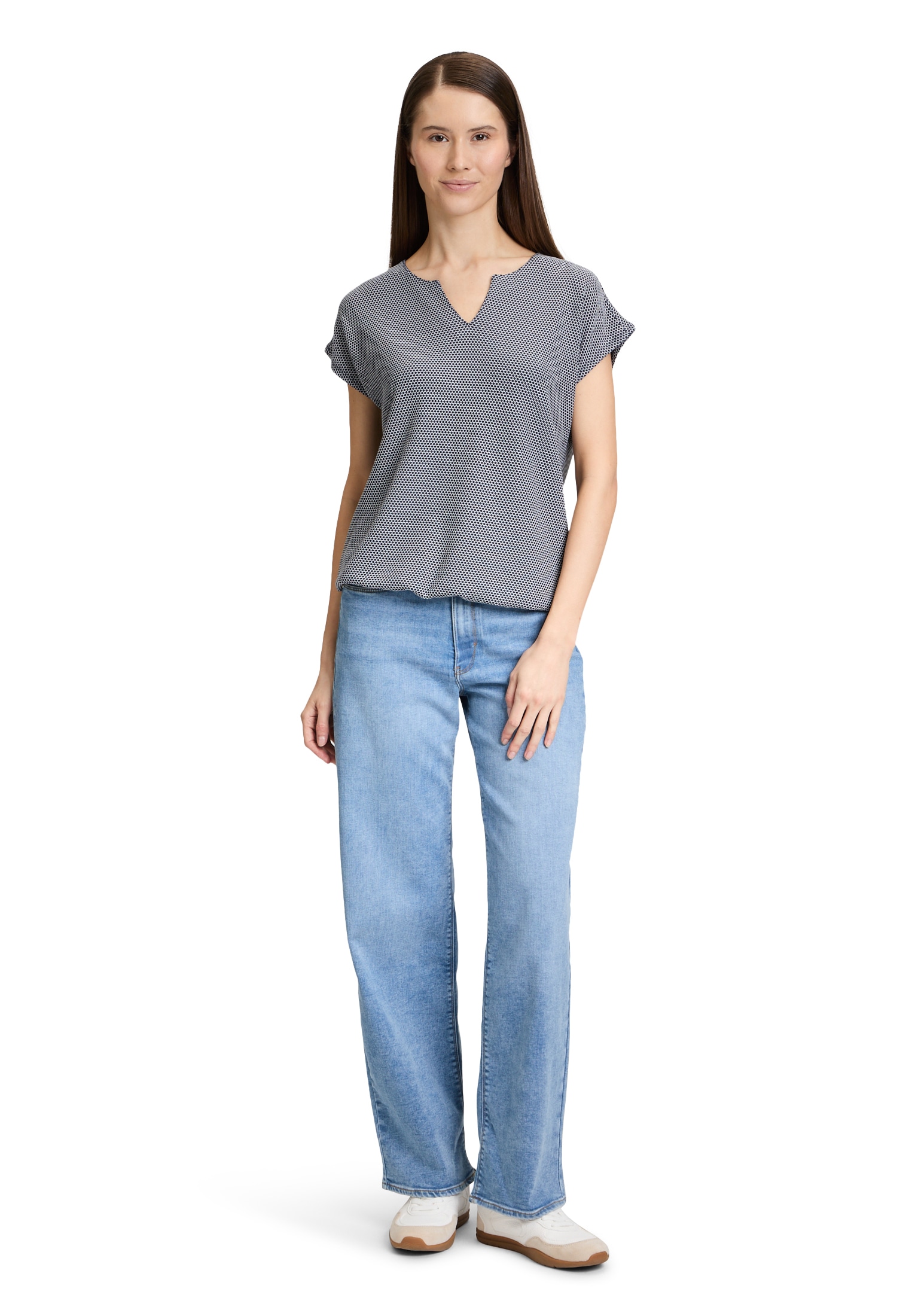 Betty&Co Kurzarmshirt »Casual-Shirt mit Struktur«