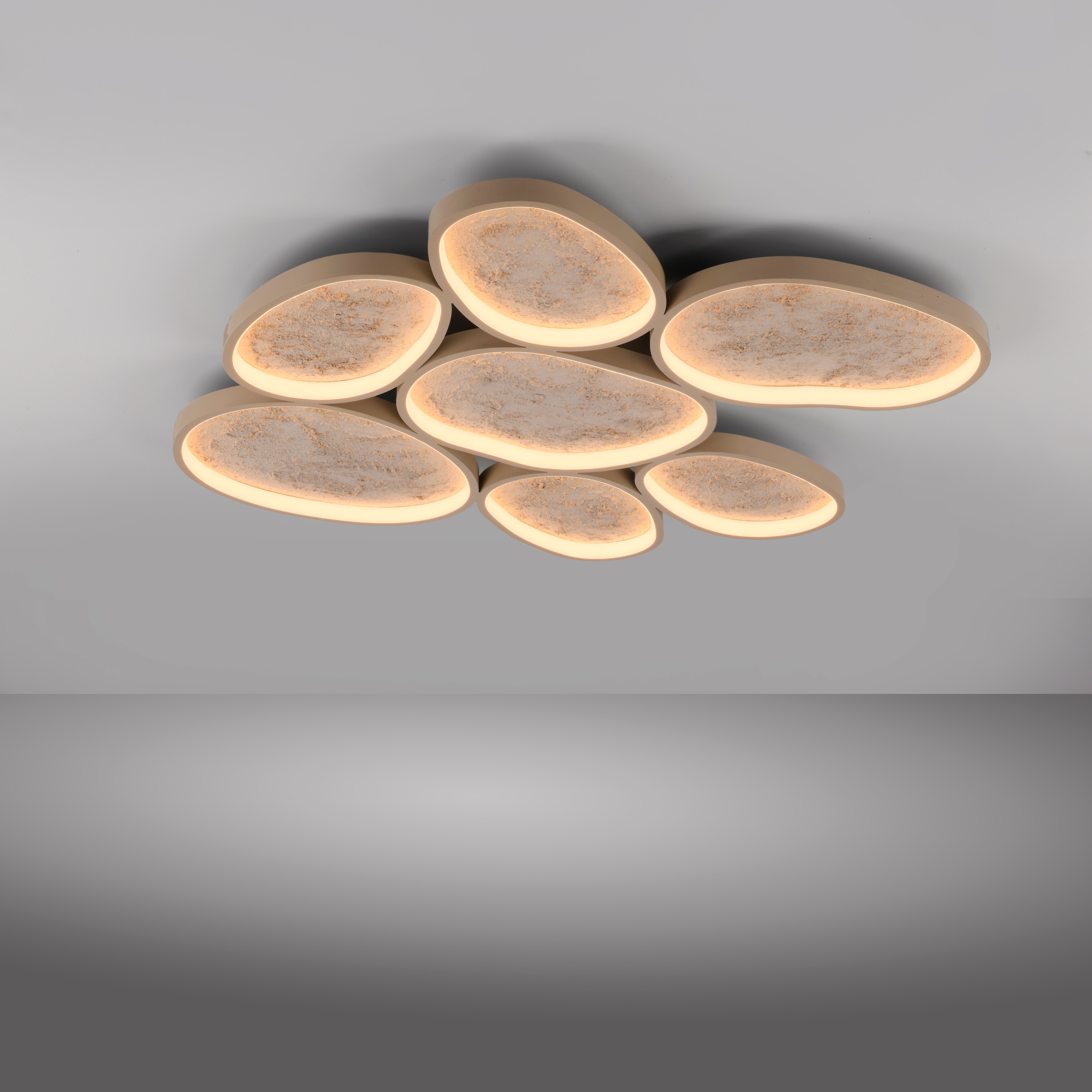 JUST LIGHT LED Deckenleuchte »MOONBRAKER« LED-Board 1 Stk. Warmweiß Dimmbar, Memoryfunktion, 3000K Leuchtmittel