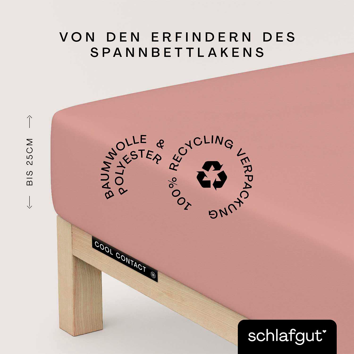 Schlafgut Spannbettlaken »Cool Contact«, 100% gekämmte Mikrofaser