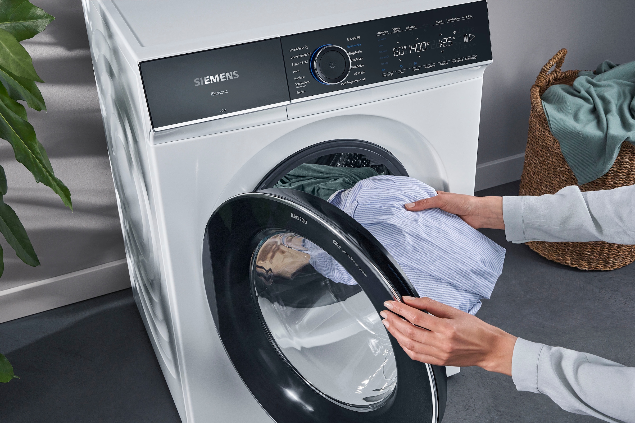 SIEMENS Waschmaschine »WG44B2A40«, WG44B2A40, der Wasser 1400 dosiert exakten Waschmittel 9 3 kg, mit i-Dos Jahren – Garantie XXL Menge in und U/min