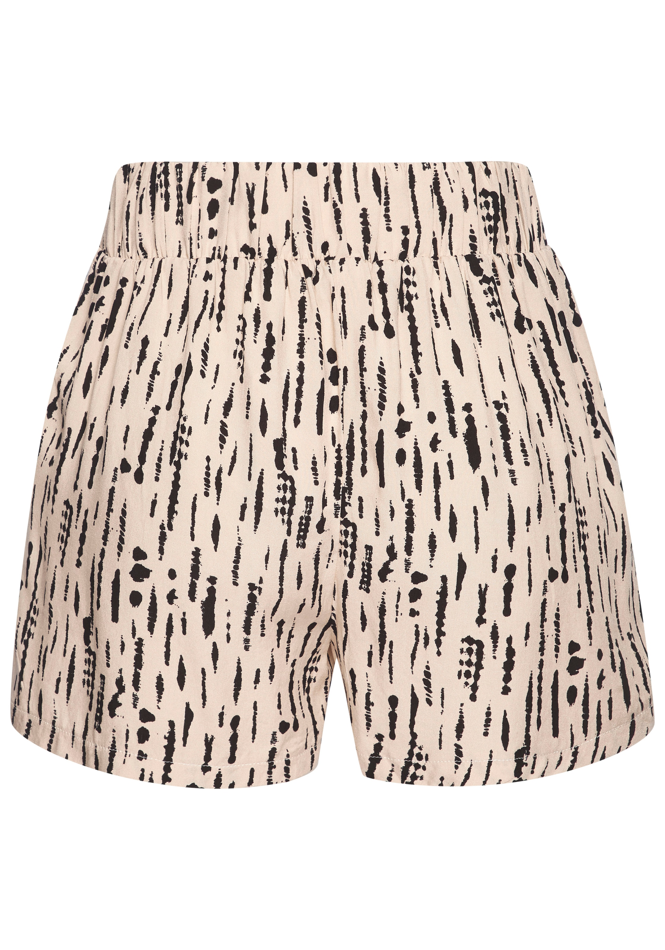 s.Oliver Webshorts, mit Alloverdruck und Bindegürtel, kurze Hose, lockere Passform