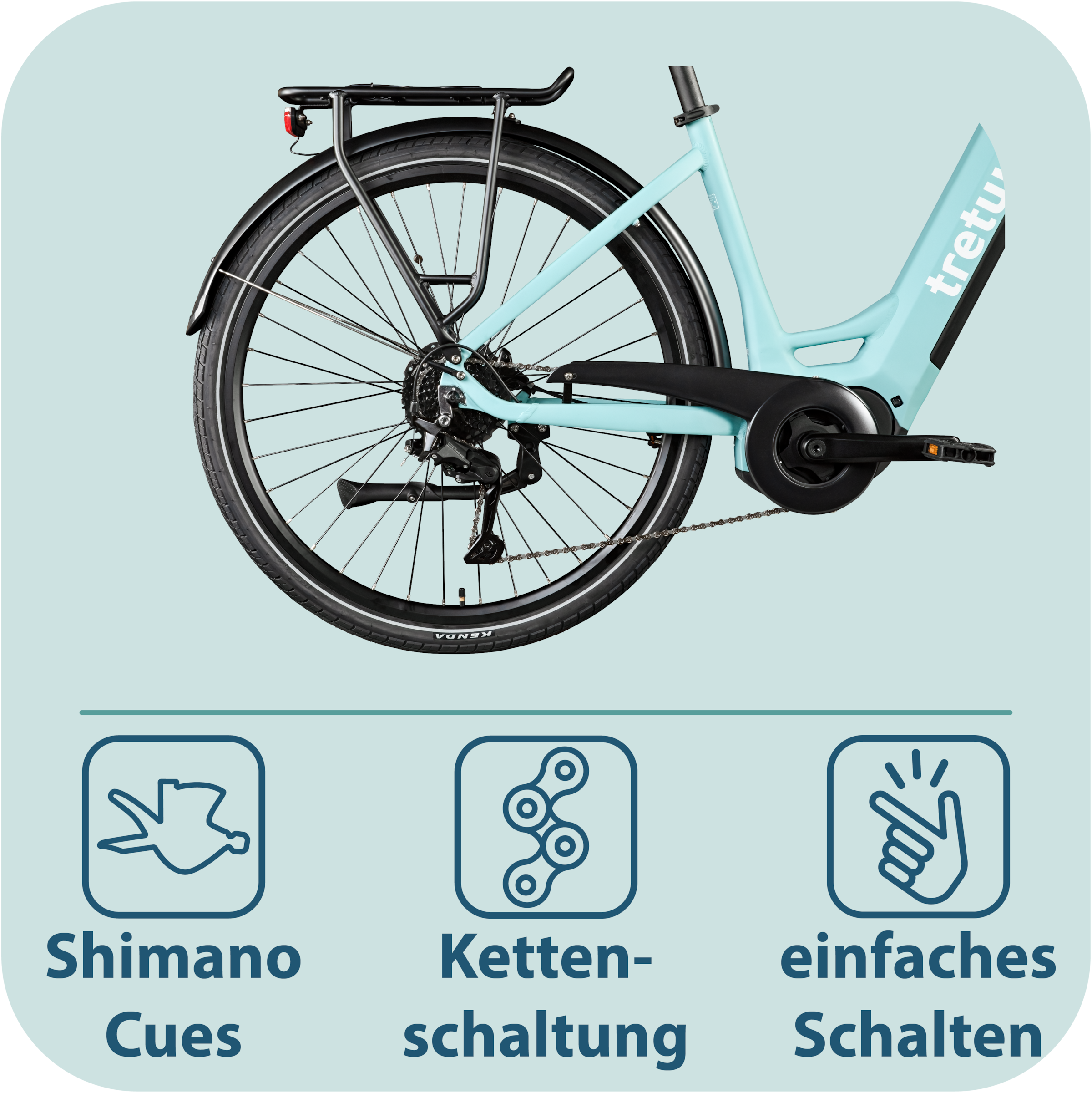 Tretwerk »Amber« 9 Gang Shimano Cues U3020 Schaltwerk Kettenschaltung Mittelmotor 250 W E Bike Damen 28" Elektrofahrrad 155 - 185cm Hollandrad
