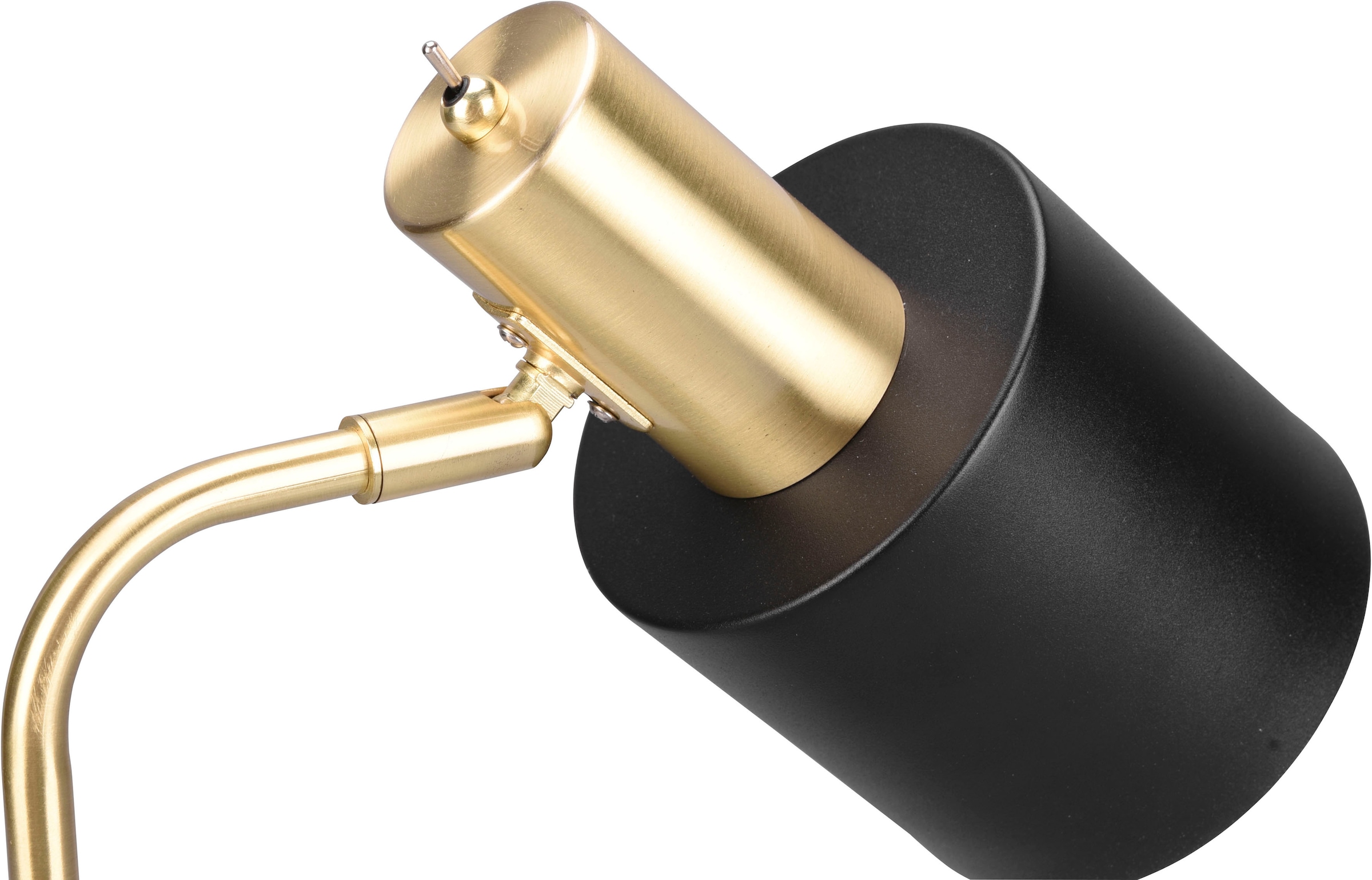 REALITY Leuchten Schreibtischlampe »Adam«, 1 flammig, Leuchtmittel E14 | ohne Leuchtmittel, Tischleuchte 43cm, exkl 1xE14 max 10W, Kippschalter am Metallschirm