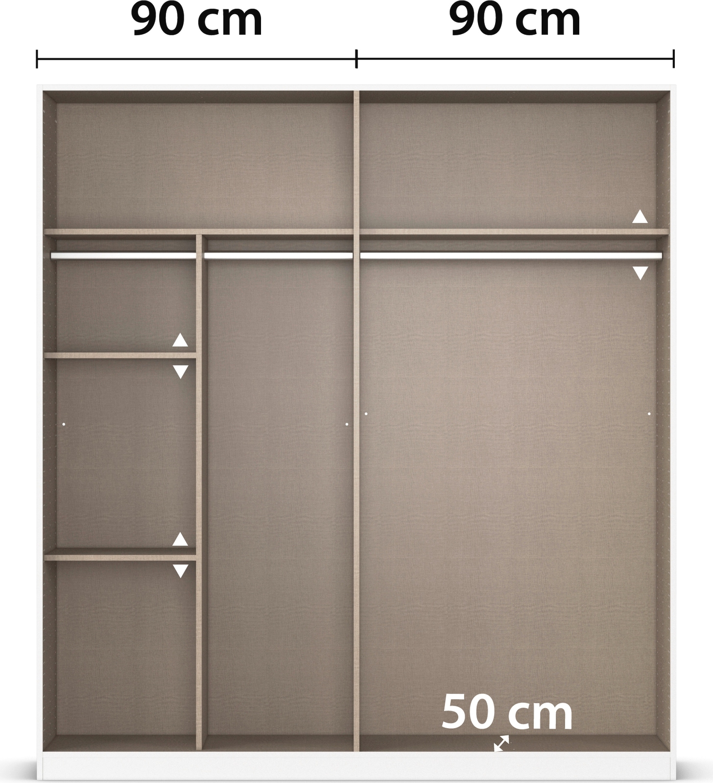 rauch Drehtürenschrank »Reflect«, mit Spiegelfront, inkl. praktischer Inneneinteilung