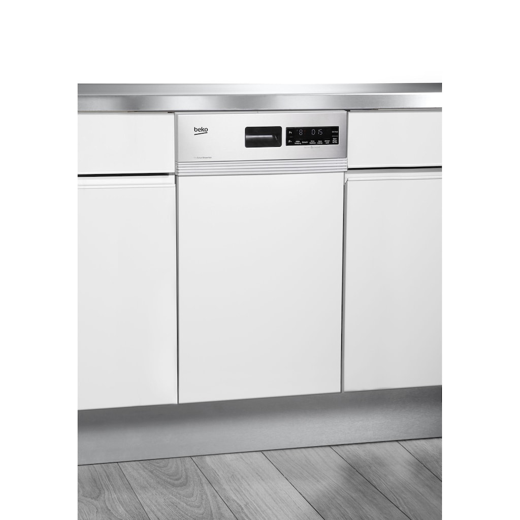 BEKO teilintegrierbarer Geschirrspüler »DSS28021X«, DSS28021X, 11 Maßgedecke