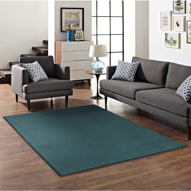 my home Teppich »Kurzflor-Webteppich GRANADA 4800, uni Soft Touch«,  rechteckig, leichter Glanz, auch in rund, Wohnzimmer, Schlafzimmer,  Kinderzimmer