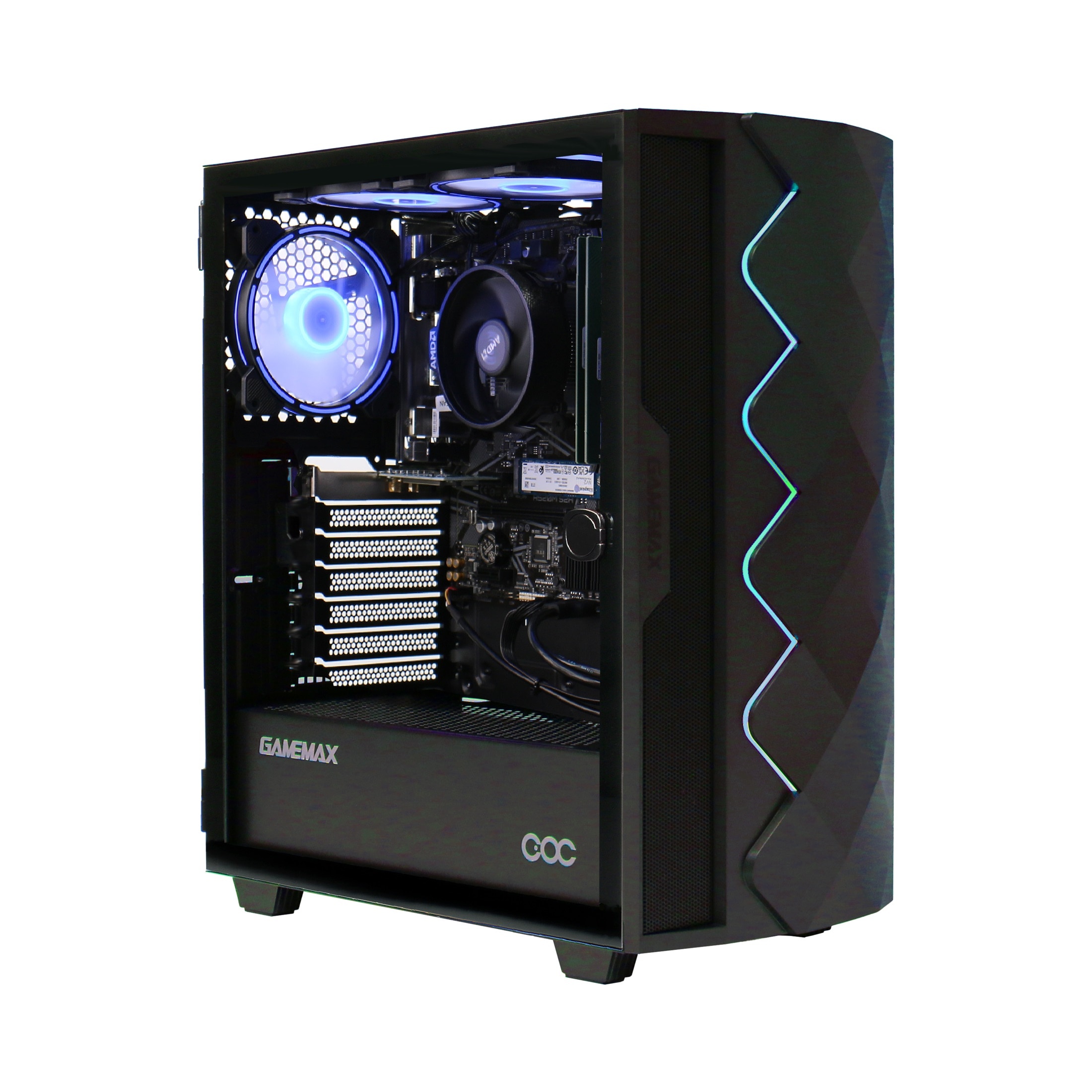 GAMEMAX PC-Komplettsystem »MegaDeal Diamond BK SET2613«, (inkl. Maus & Tastatur), Windows 11 + MSI MAG 32C6 Curved Monitor, 80cm (32")