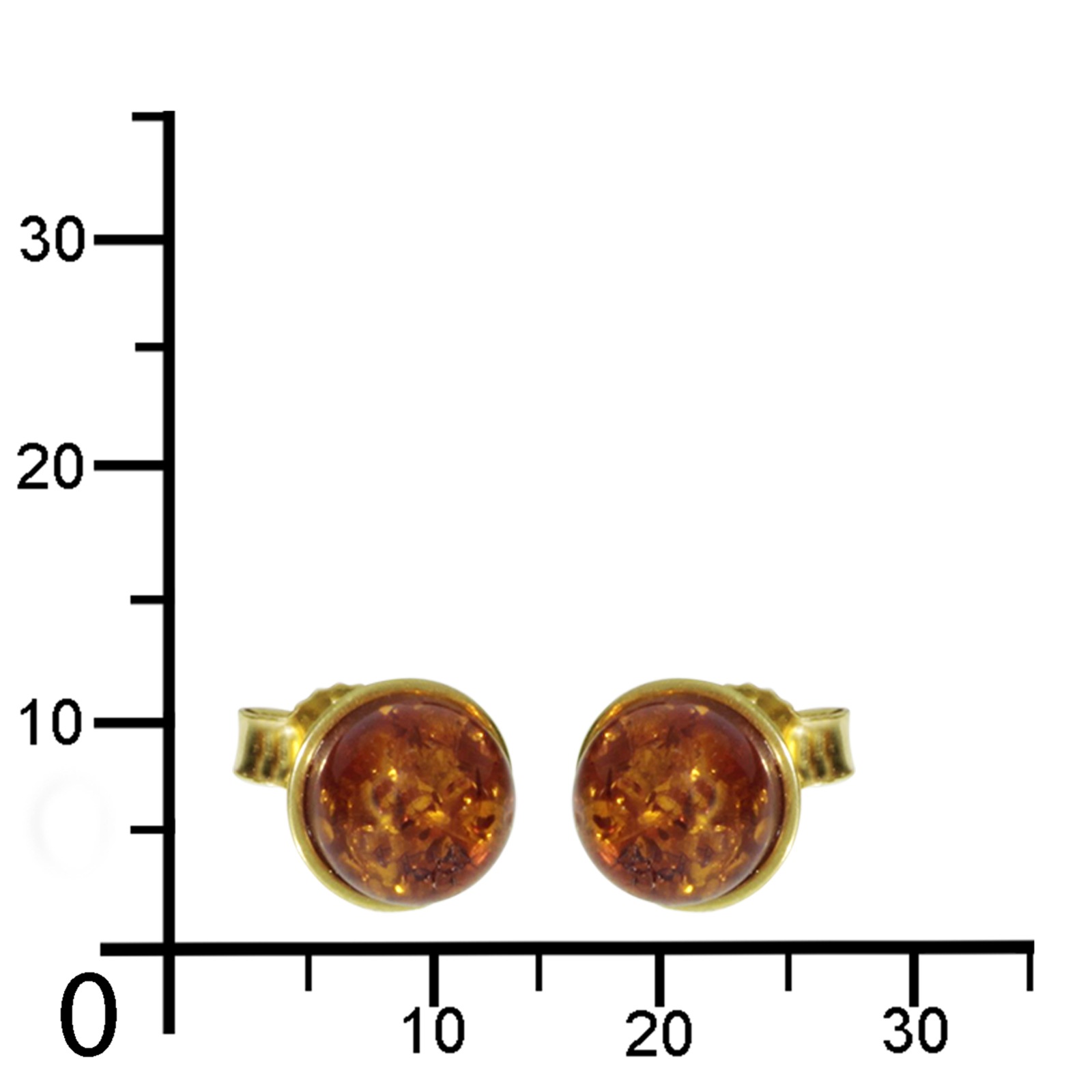 OSTSEE-SCHMUCK Paar Ohrstecker »- Classic 7 mm - Gold 585/000 - Bernstein«