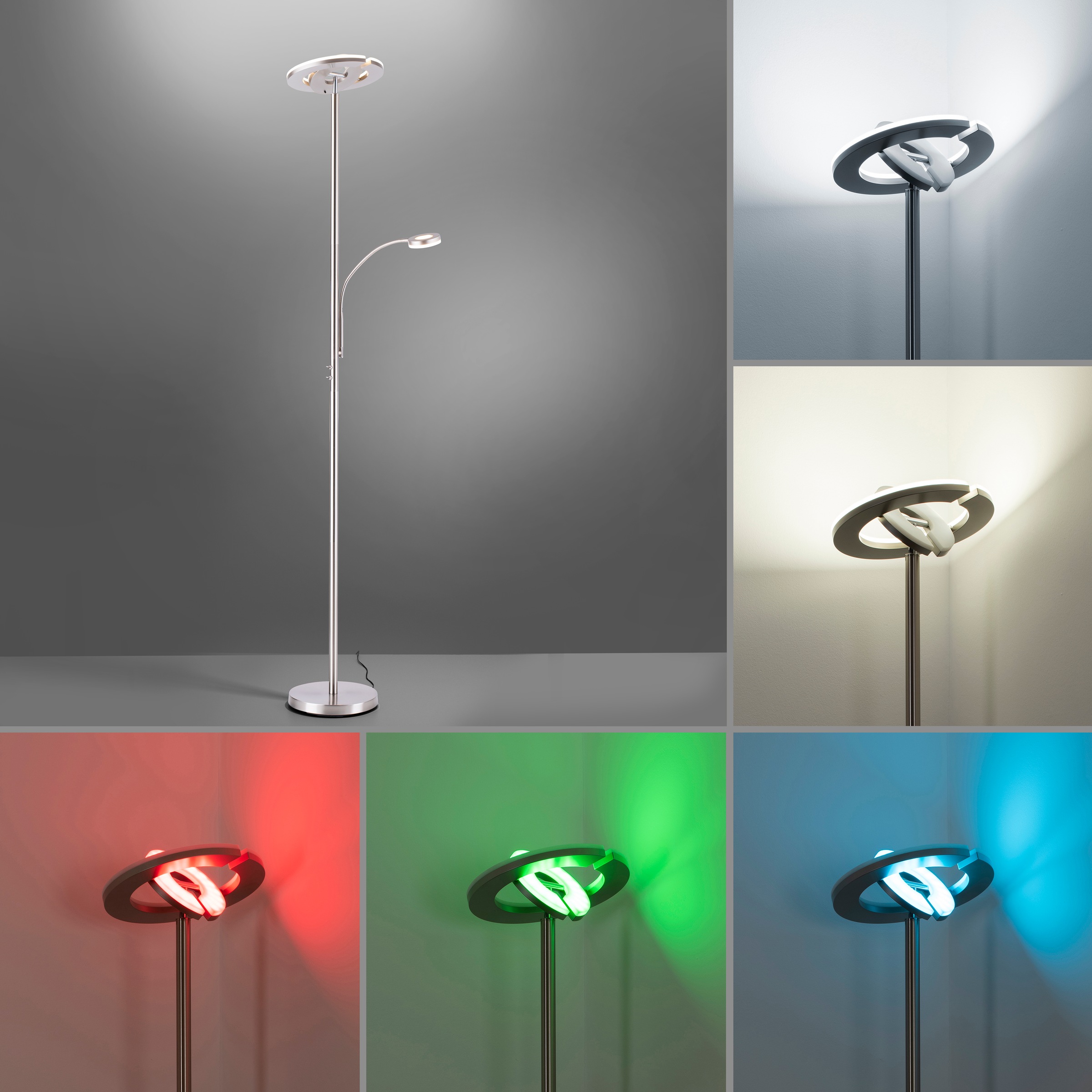 Leuchten Direkt online 2 RGB+tunable fähig »Ls-ROCCO«, kaufen flammig-flammig, Garantie Fernbedienung, XXL Stehlampe | Infrarot mit 3 Jahren inkl., Smarthome white
