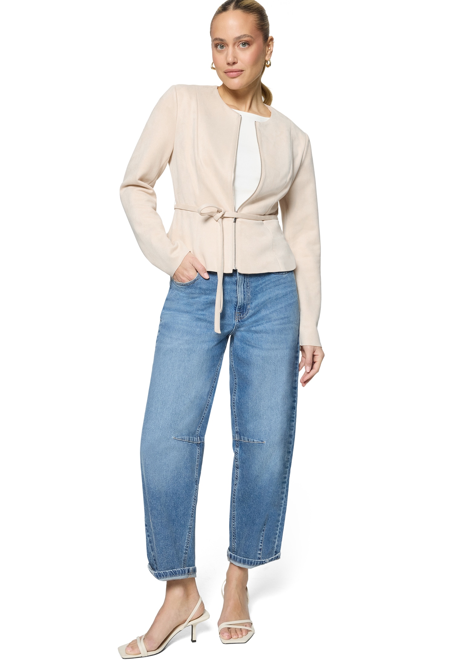 Zero Jackenblazer »Blazer-Jacke in Lederoptik«