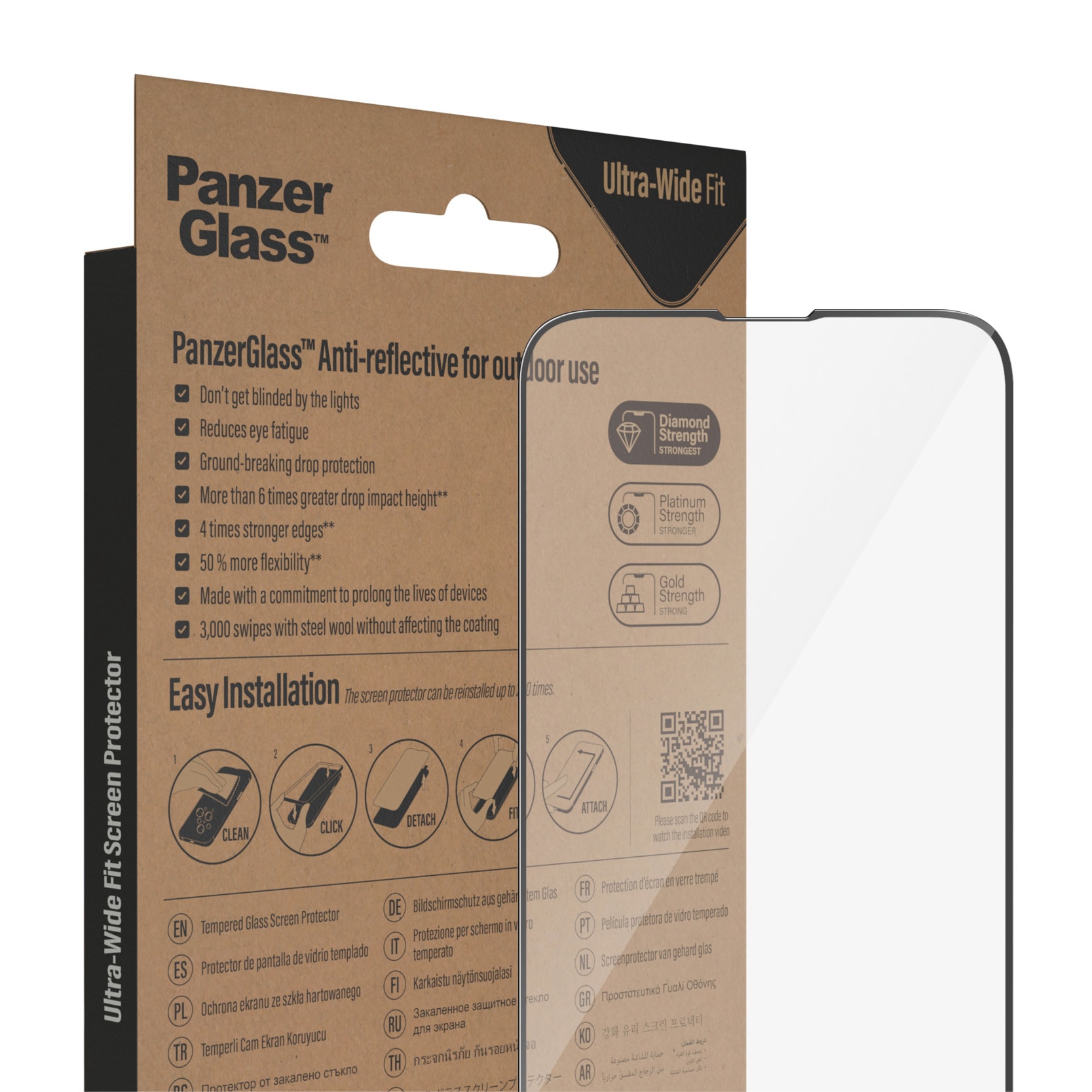 PanzerGlass Displayschutzglas »Anti-Reflective Screen Protector Ultra Wide Fit«