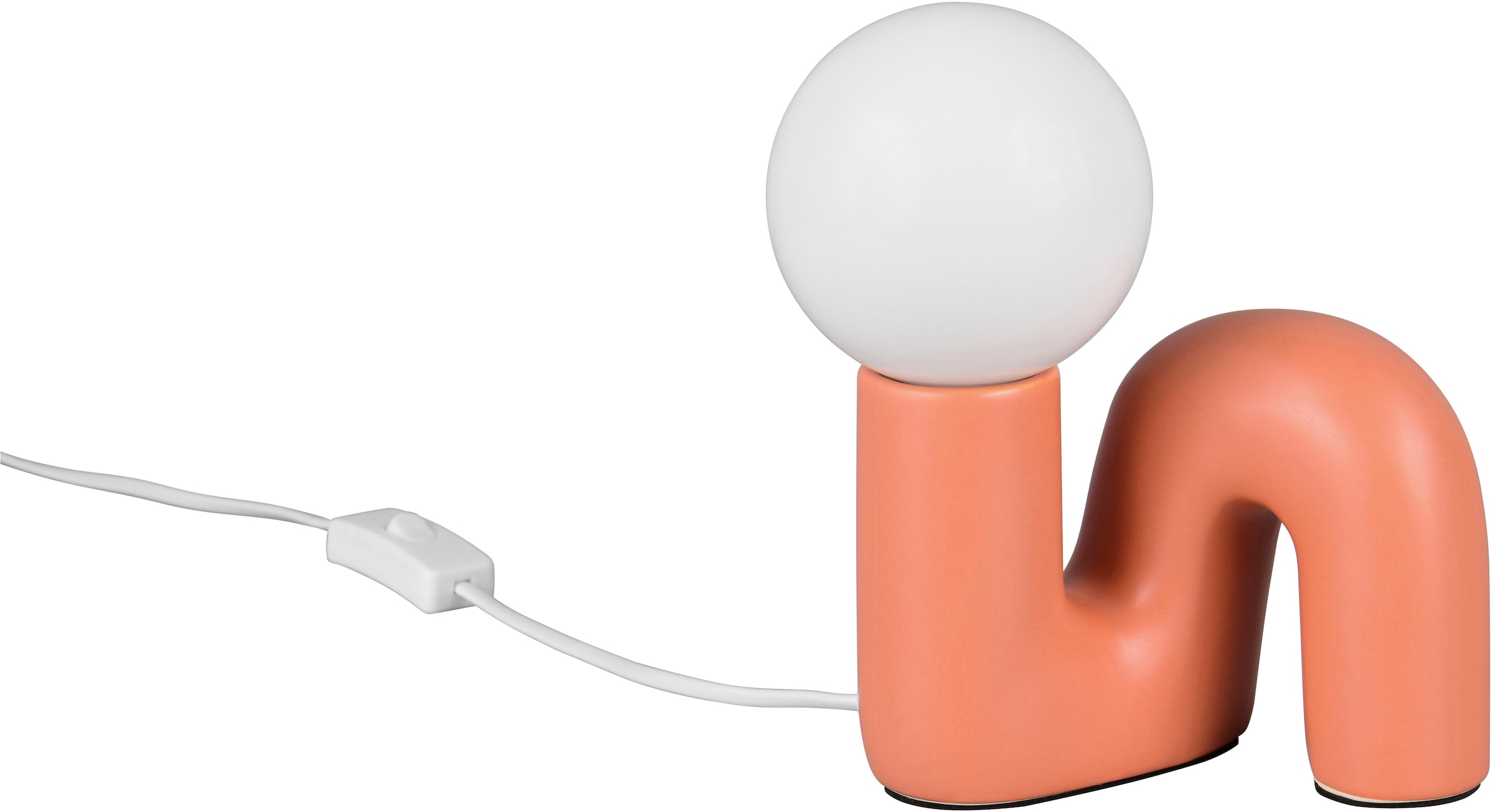 REALITY Leuchten Tischleuchte »QUINN, Keramik Tischlampe m. Glasschirm, Set inkl 2xG9 Leuchtmittel 3W« G9 2 Stk. Warmweiß Design Nachttischlampe, Schreibtischlampe Höhe 22cm, Glas Lampenschirm
