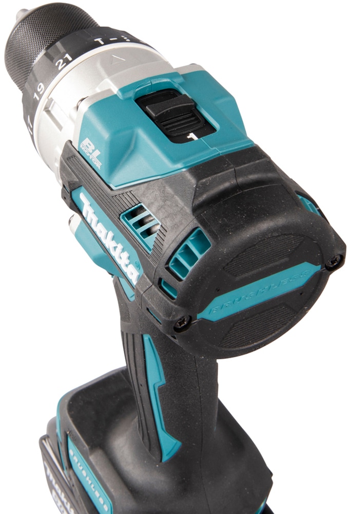 Makita Akku-Schlagbohrschrauber »DHP486RTJ«, (Set), inkl. 2 Akkus 18V / 5,0 Ah und Aufbewahrungskoffer