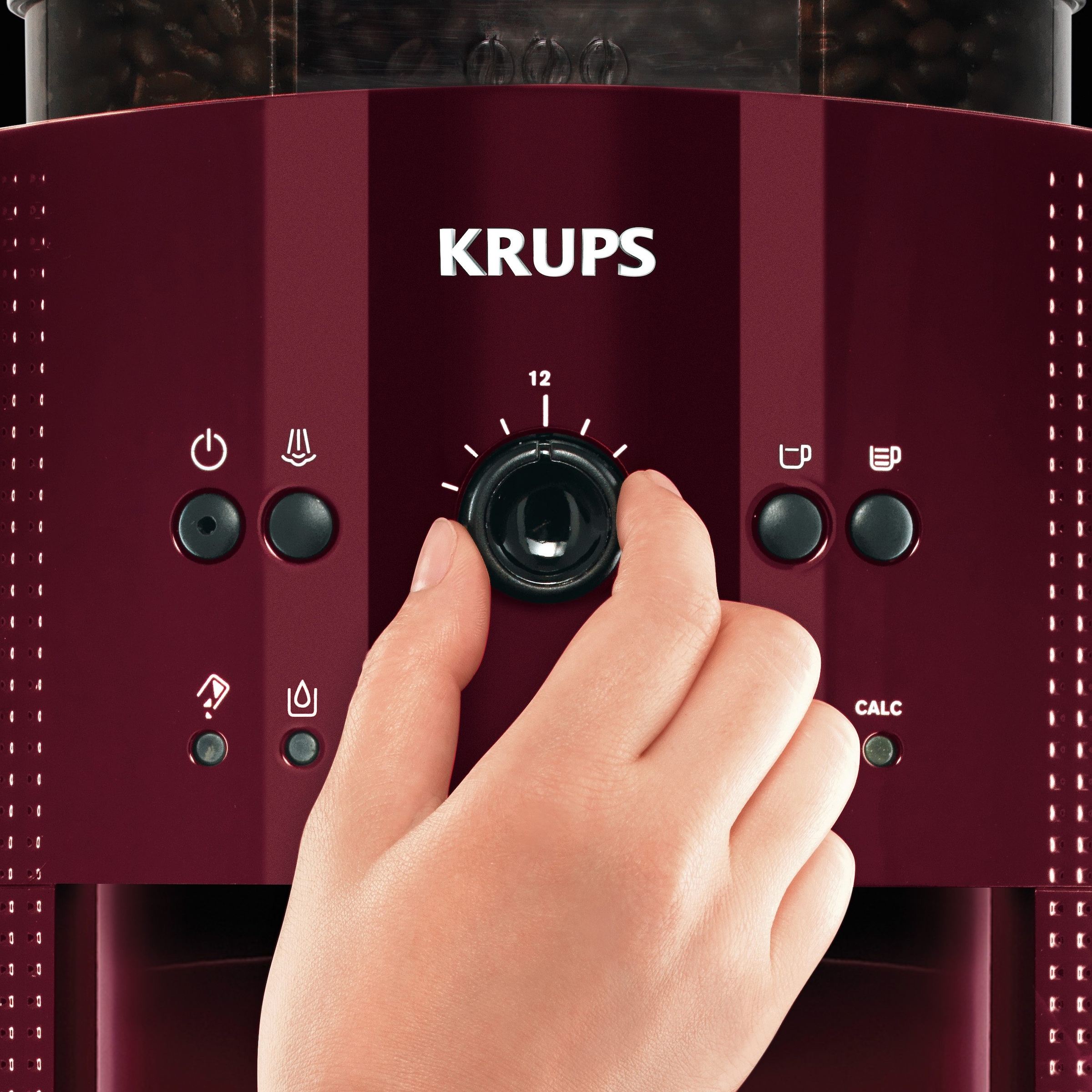 Krups Kaffeevollautomat »EA8107 Arabica«, 2-Tassen-Funktion, manueller Dampfdüse, 2 voreingestelle Kaffeestärken