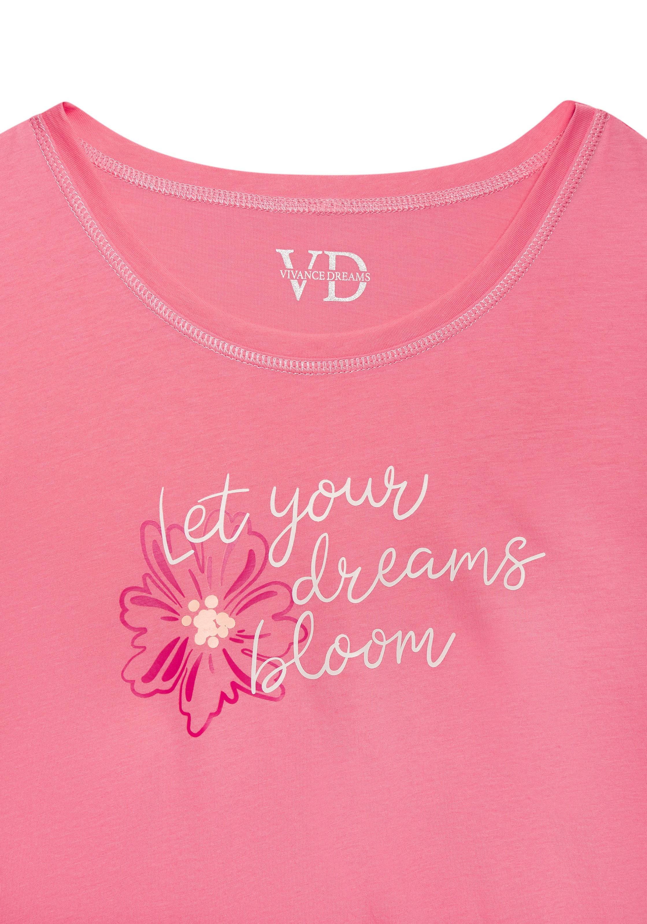 Vivance Dreams Pyjamaoberteil 1-teilig,  mit schönem Frontprint