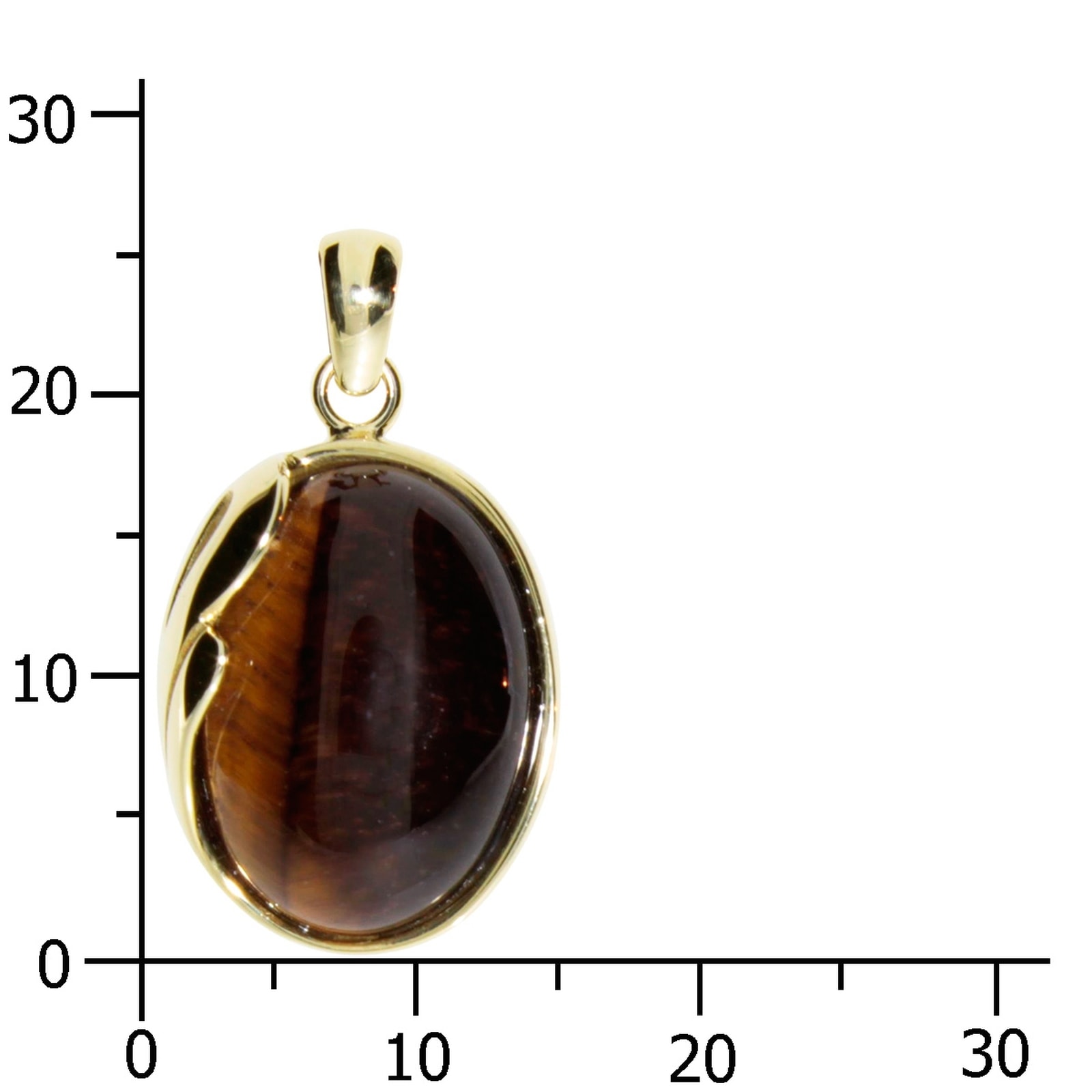 OSTSEE-SCHMUCK Kettenanhänger »- Melanie - Gold 333/000 - Tigerauge« ()