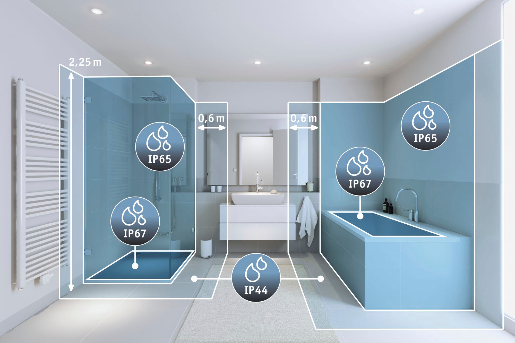 Paulmann LED Wandleuchte »Mirror Regula«, 5 flammig, Leuchtmittel E14 | ohne Leuchtmittel, E14
