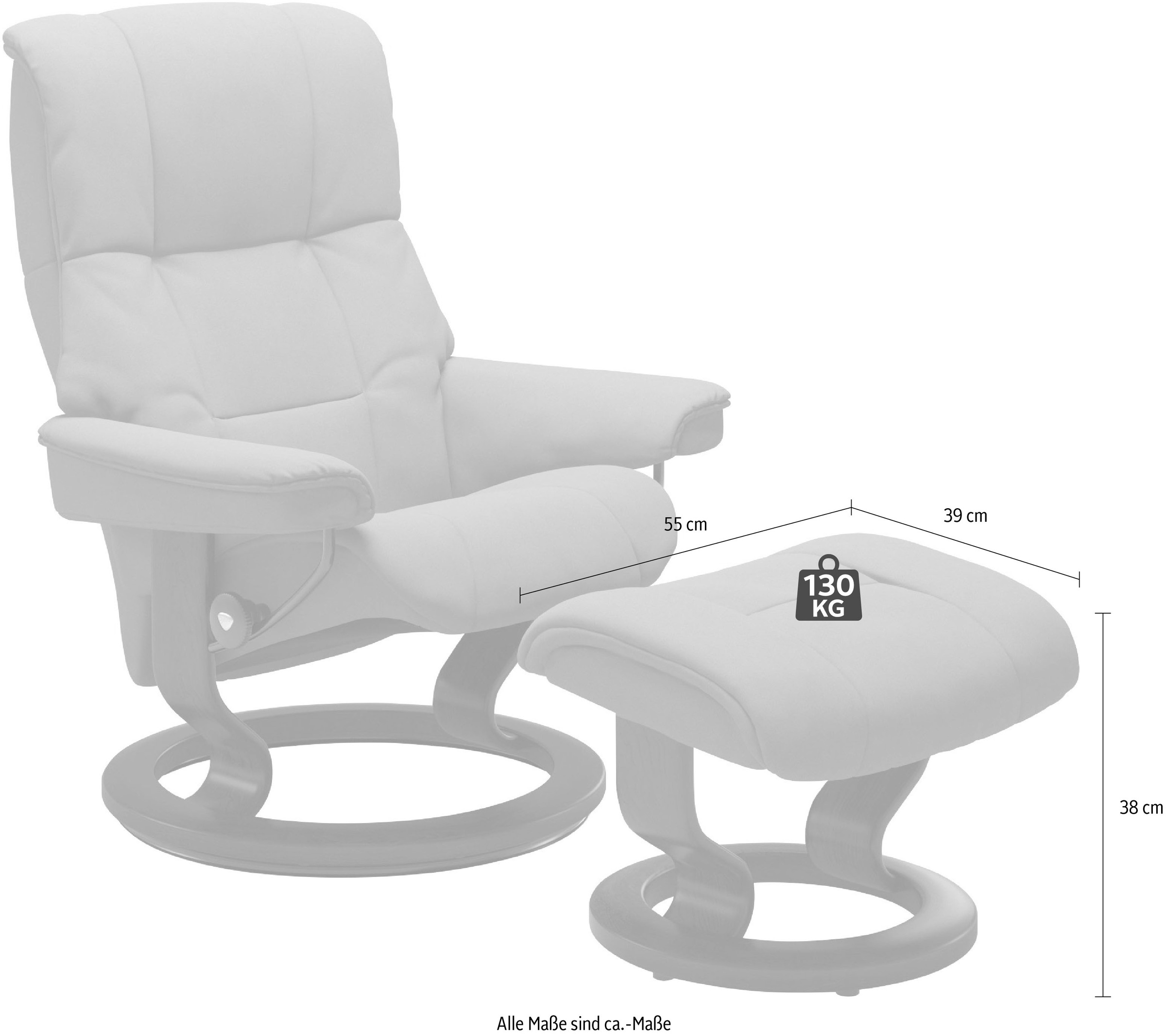 Stressless® Fußhocker »Mayfair« mit Classic Base, Gestell Braun