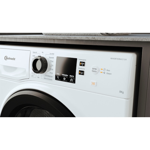BAUKNECHT Waschmaschine »WM 8 M100 B«, WM 8 M100 B, 8 kg, 1400 U/min mit 3  Jahren XXL Garantie