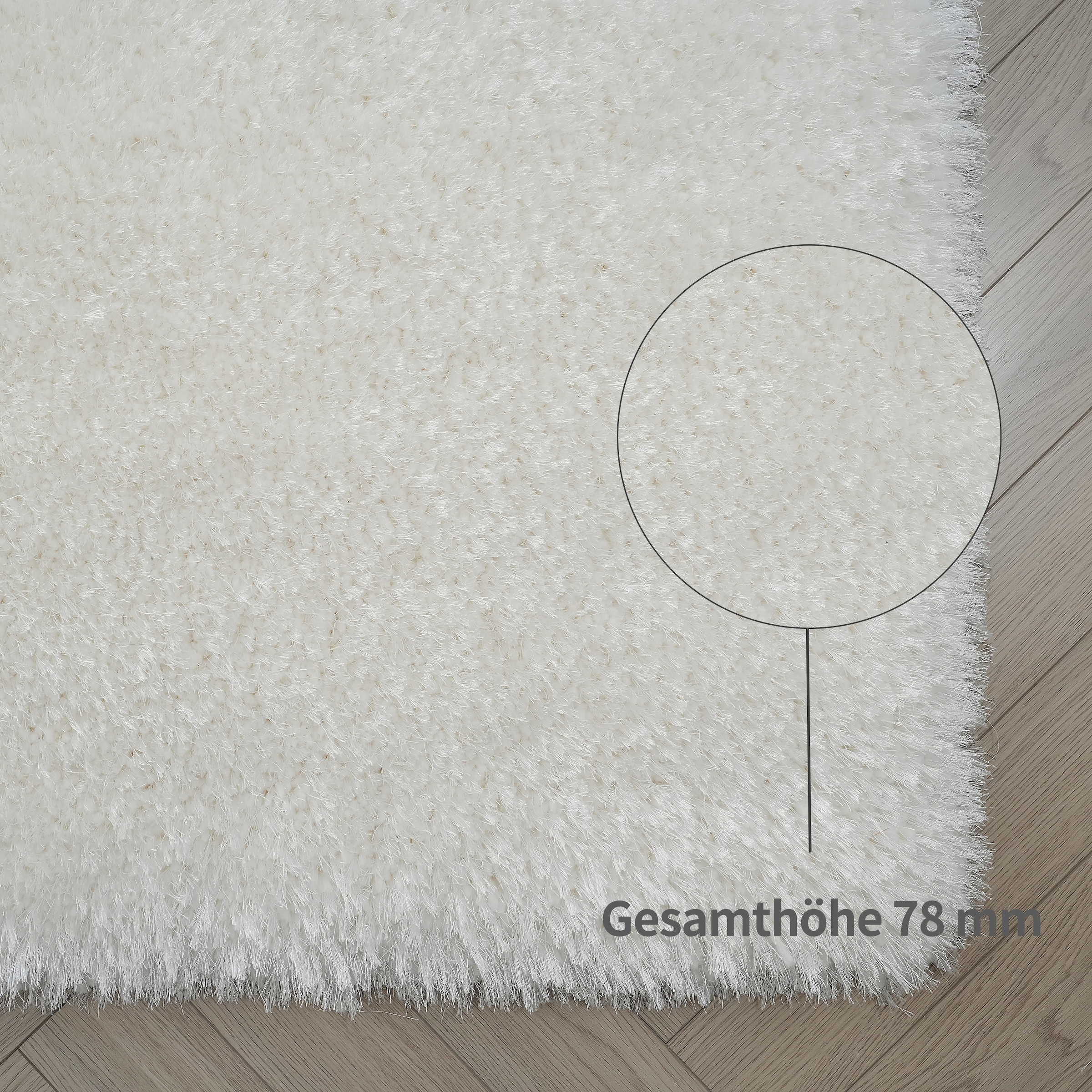 Guido Maria Kretschmer Home&Living Hochflor-Läufer »Micro exclusiv Teppich, sehr hoher Flor, weich durch Mikrofaser«, rechteckig, 78 mm Höhe, weich, Microfaser, unifarben, Schlafzimmer, Wohnzimmer, Esszimmer