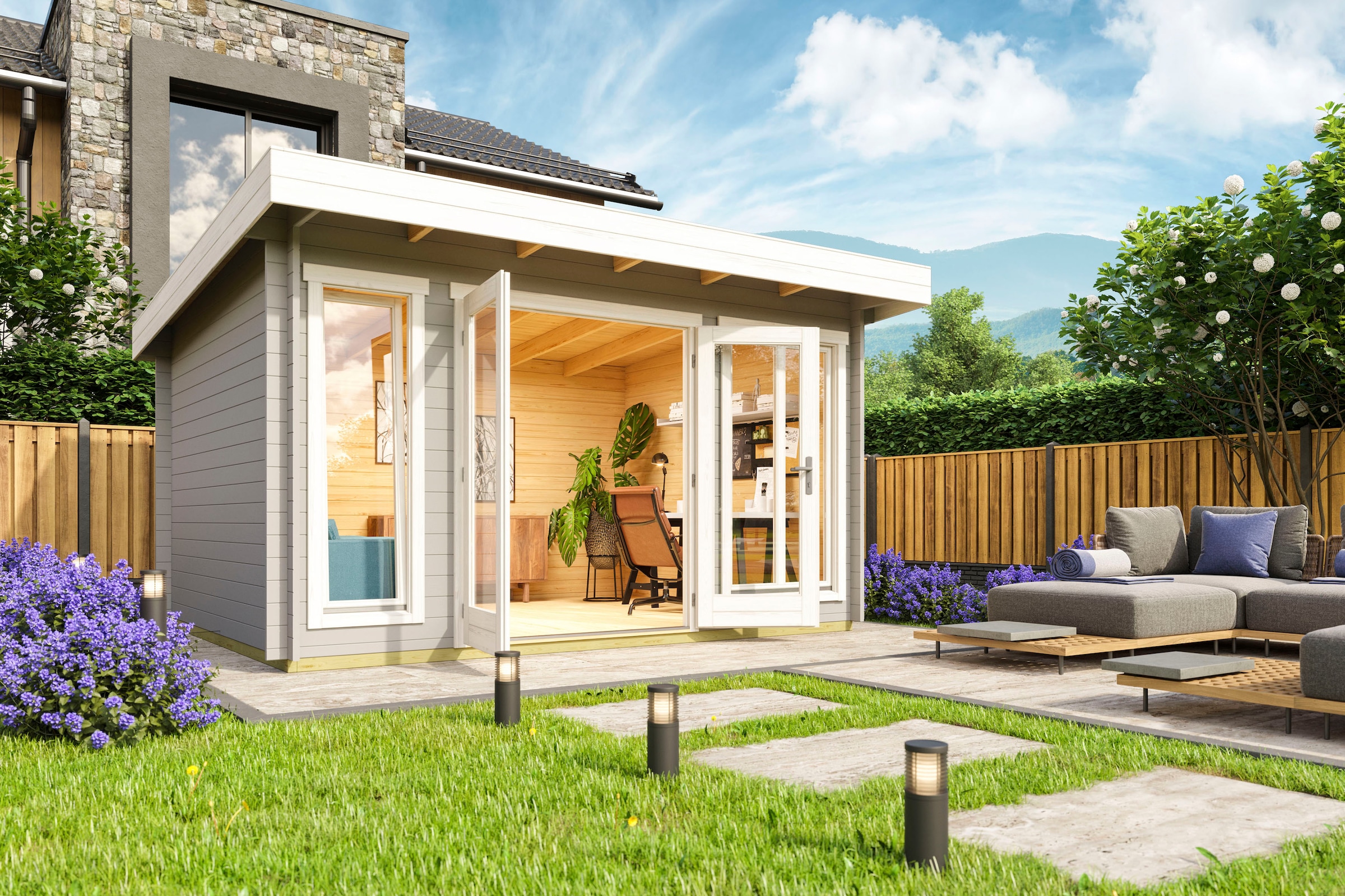 LASITA MAJA Gartenhaus »DORSET«, (Set, inkl. Fussbodenbretter zum verlegen)