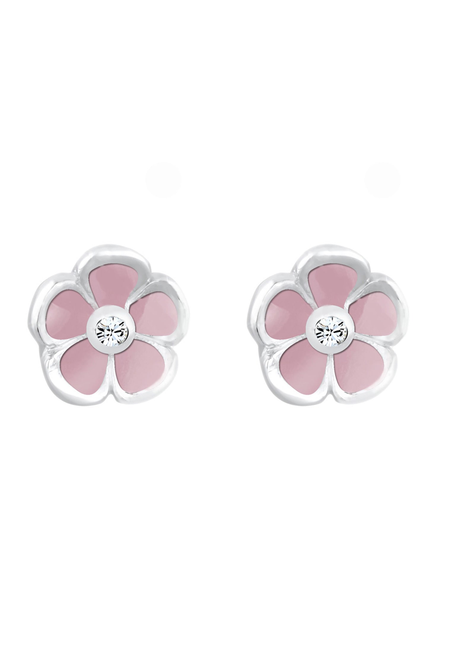 Elli Paar Ohrstecker »Ohrringe Kinder Blume Floral Kristall 925 Silber«