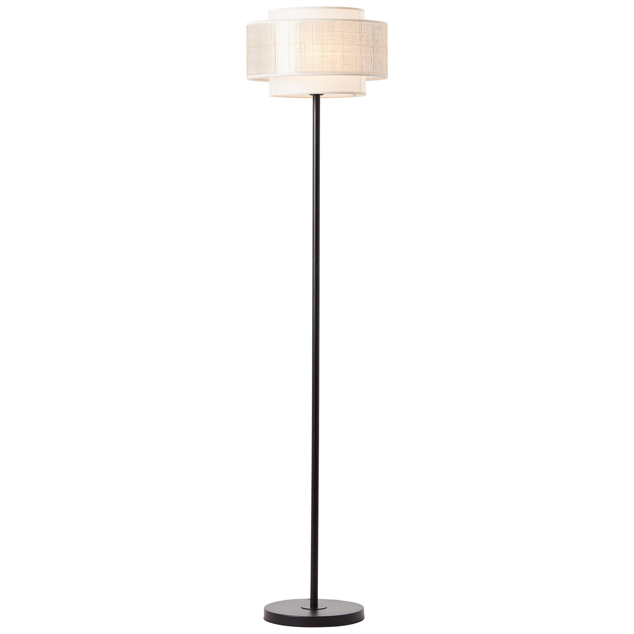 Brilliant Stehlampe »Odar«, 1 flammig-flammig, 152,5 cm Höhe, Ø 36 cm, E27, Metall/Textil/Papier, schwarz/beige