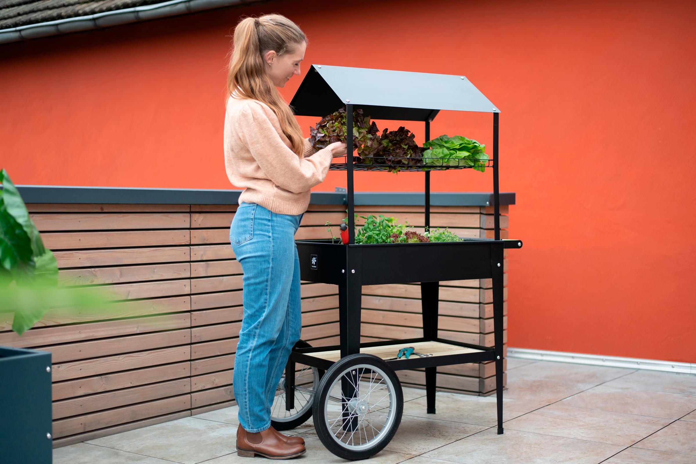 Herstera Garden Hochbeet »Urban Kräuterfabrik«, 52 l, BxTxH: 75x50x150 cm