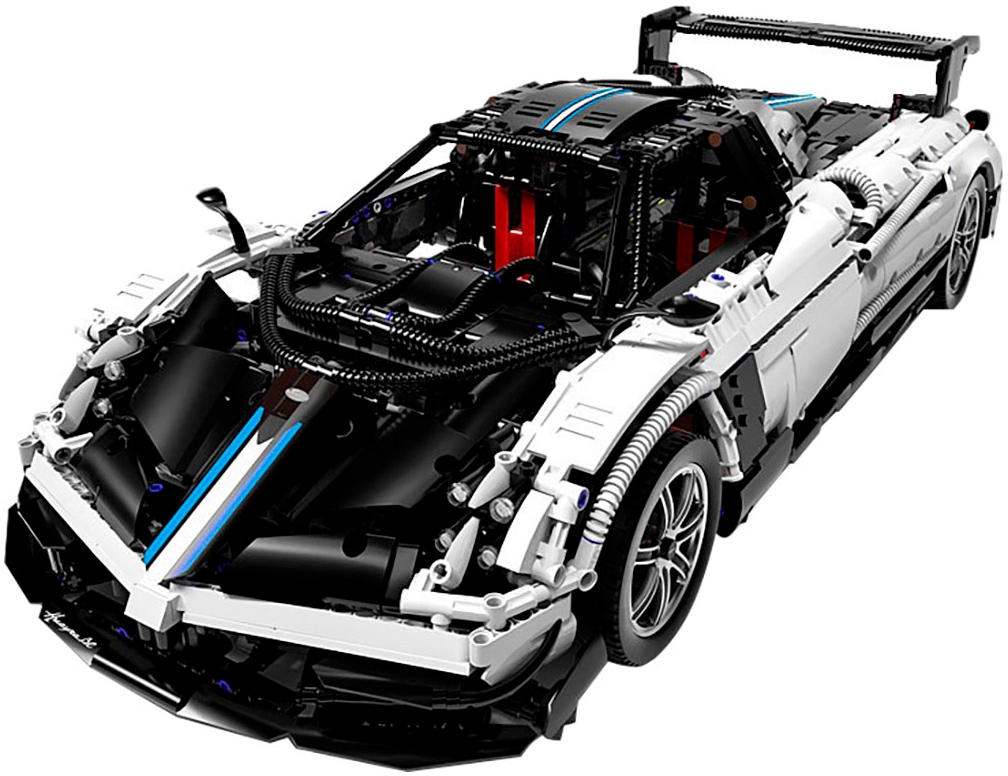 Jamara Konstruktions-Spielset »Pagani Huayra BC 1:8 weiss Bricks«, (2892 St.), im Maßstab 1:8, offiziell lizensiert