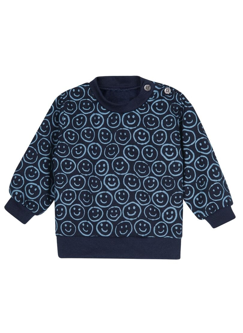 Trigema Sweatshirt »TRIGEMA Sweatshirt mit fröhlichem Smiley-Muster«