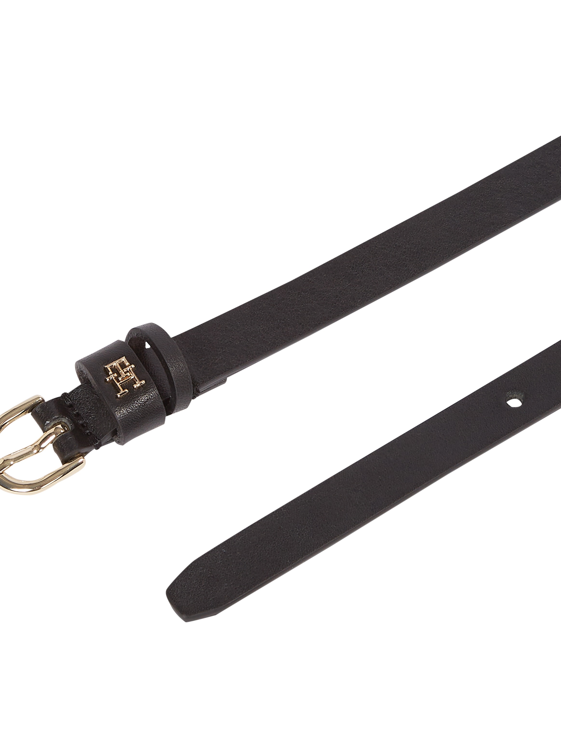 Tommy Hilfiger Ledergürtel »ESSENTIAL EFFORTLESS 1.5«, Ovale Einfachdornschließe, Logoemblem