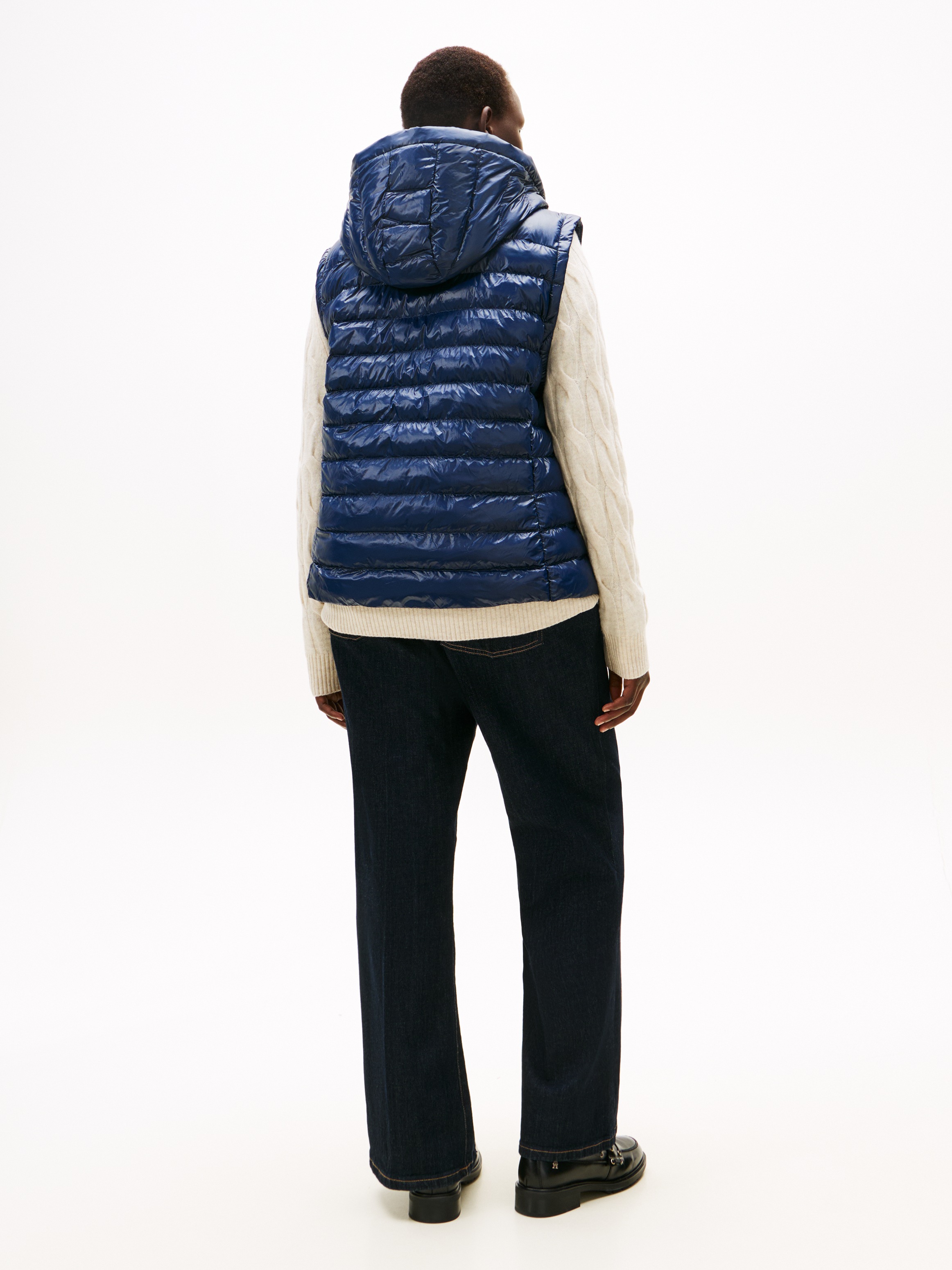 Tommy Hilfiger Curve Steppweste »CRV LW PADDED SLIM VEST«, in großen Größen, mit Kapuze
