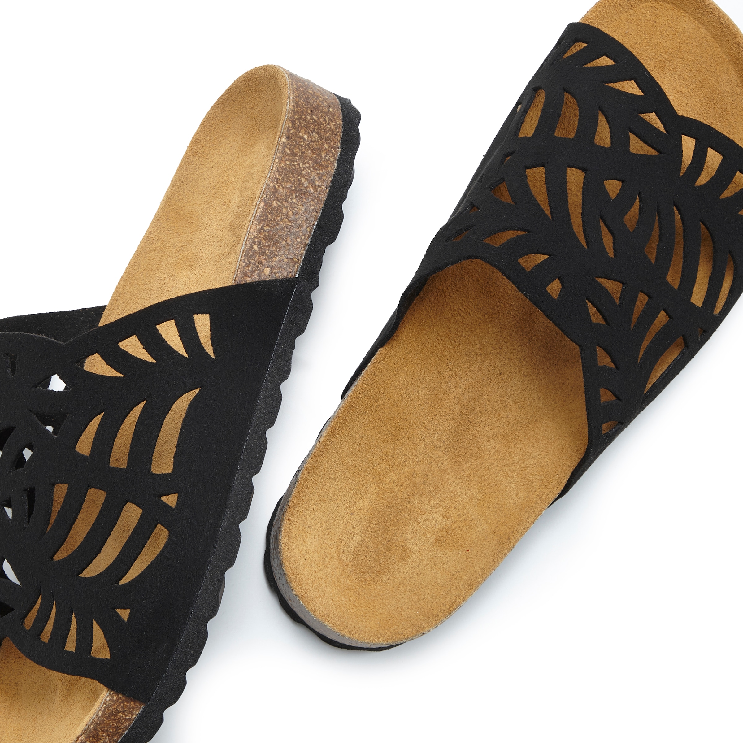 Vivance Pantolette »Mule, offener Schuh, Sandale, Sandalette, Sommerschuh,«  NEU mit Korkfußbett und Lederanteil