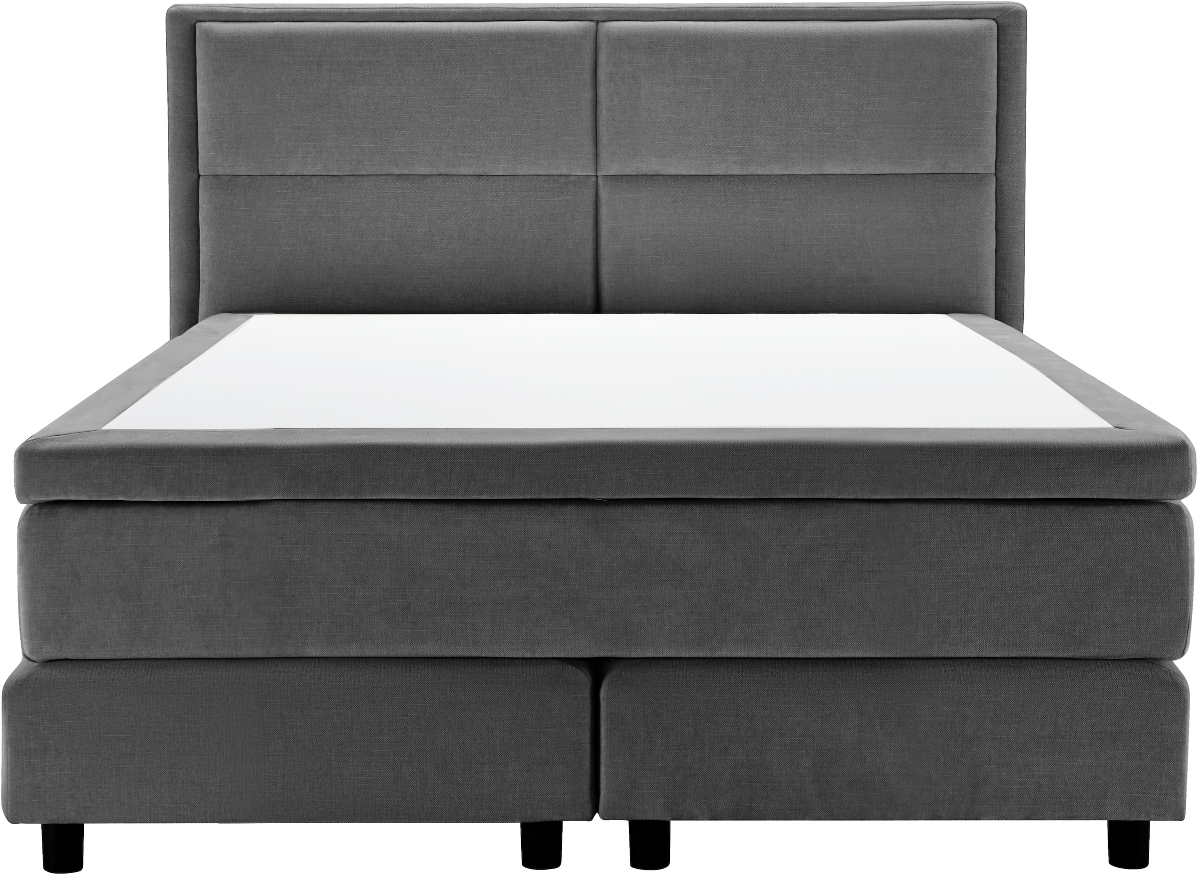 OTTO home Boxspringbett »VIVIANNE in den Breiten 140 & 180cm erhältlich, inkl. 7cm Luxus-Topper« erhältlich in den Farben anthrazit und beige