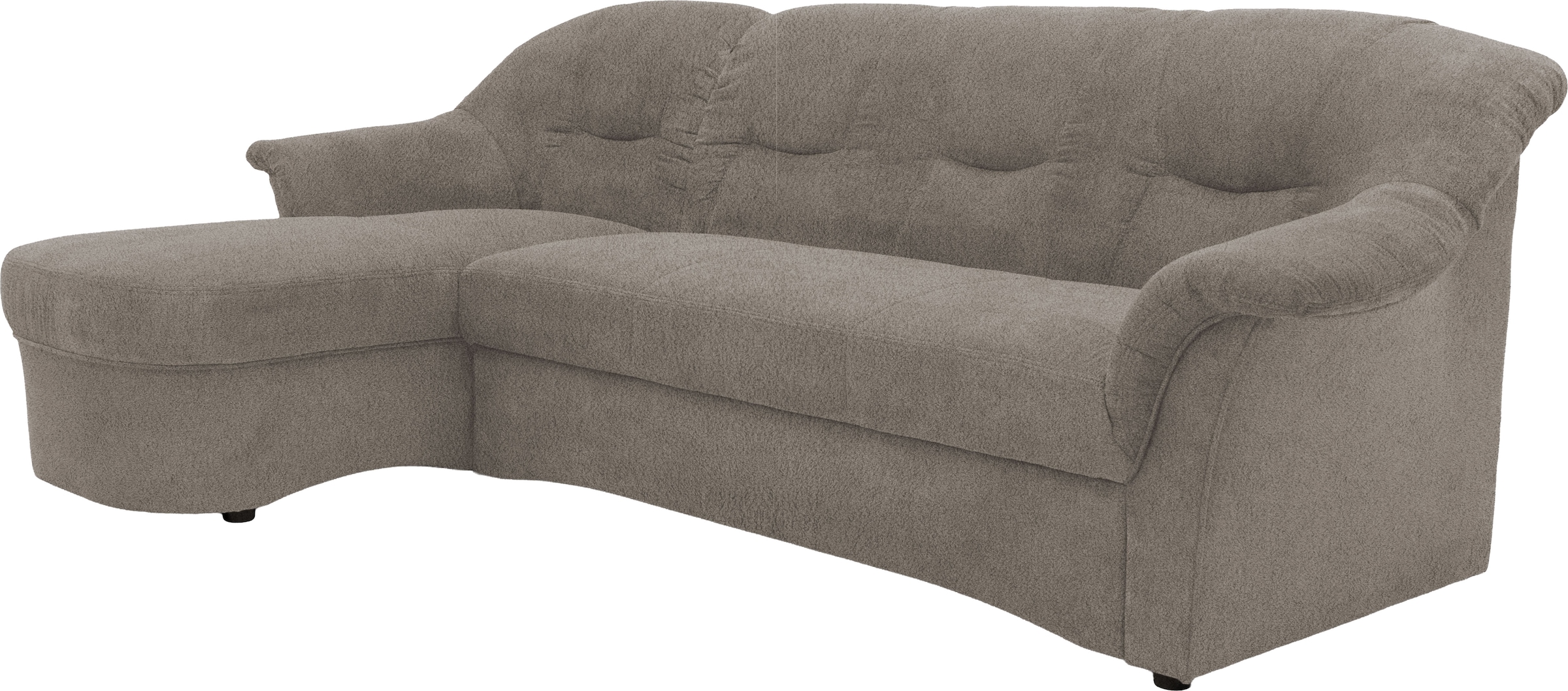 OTTO home Ecksofa »Langelland 232 x 146 cm, auch mit Schlaffunktion, mittelfester Sitz« L-Form, mit Federkern, pflegeleichter, weicher Luxus-Microfaser