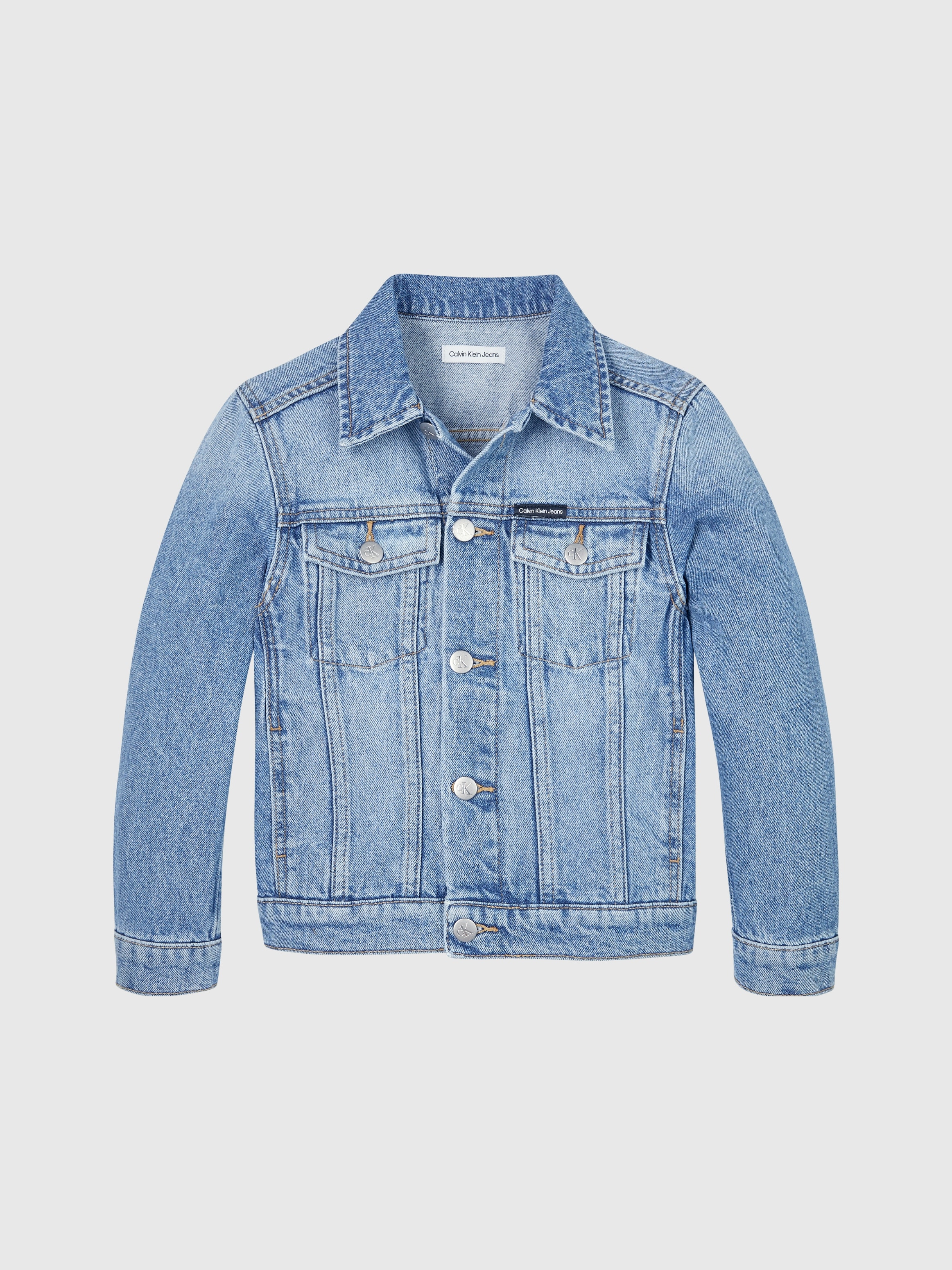 Calvin Klein Jeans Jeansjacke »ICONIC MID BLUE DENIM TRUCKER«, Kinder bis 16 Jahre