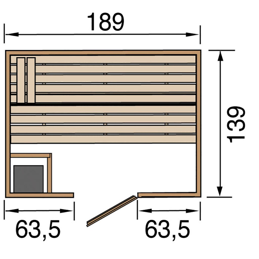 weka Sauna »Valida«, (Set)