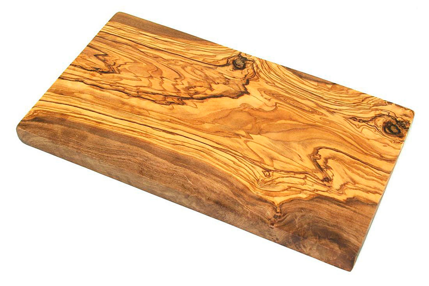Olivenholz-erleben Frühstücksbrett »eckig aus hochwertigem naturbelassenem Olivenholz«, (Set, 4 St., 4x Frühstücksbrett eckig), Mediterraner Look, einzigartige Maserung, je Gr. 25x15 cm