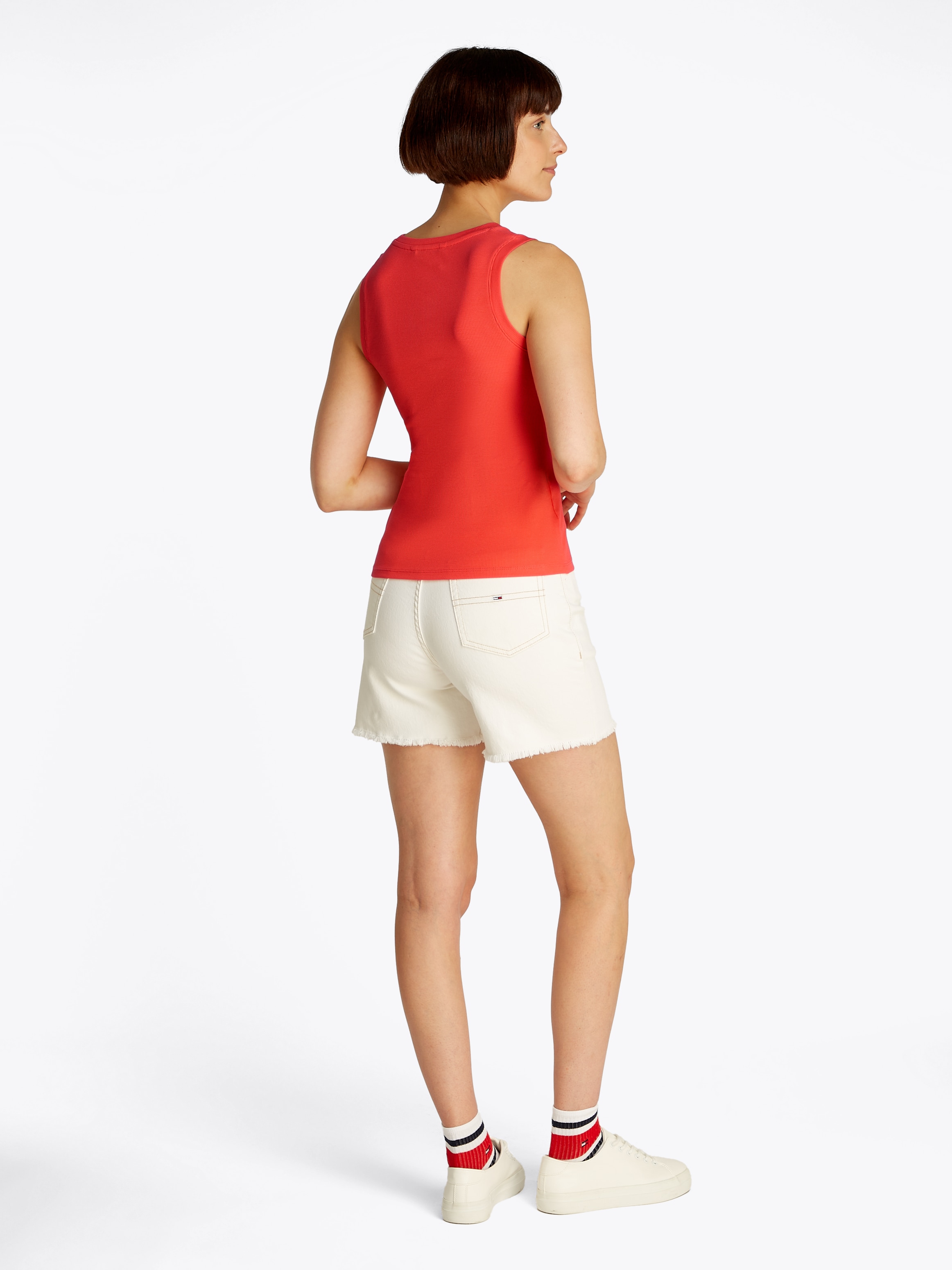 Tommy Jeans Tanktop »TJW ESSENTIAL RIB TANK EXT«, mit Logostickerei