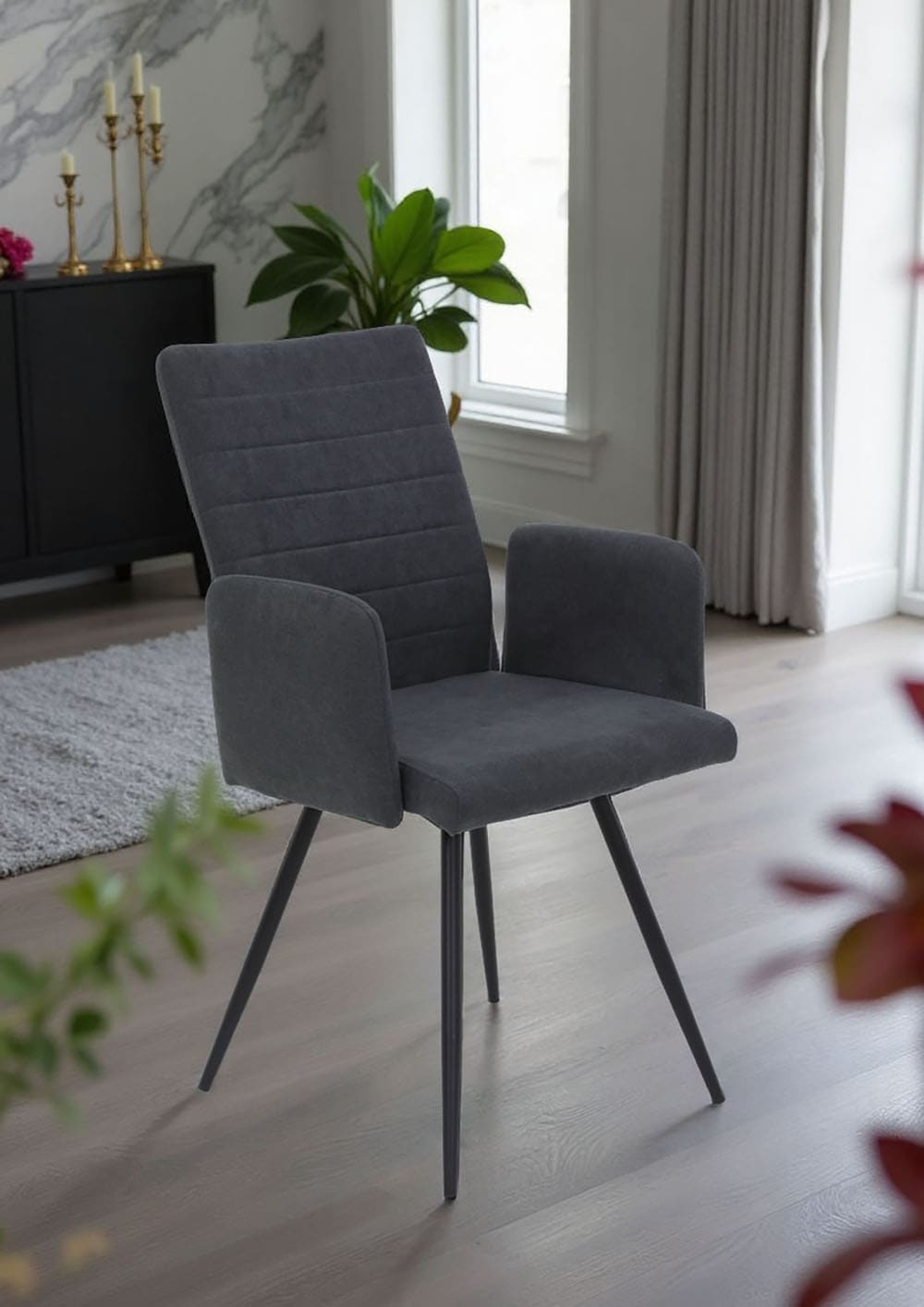 HELA 4-Fußstuhl »PARIS« (Set) 2 Stk.4-Fuß,Rundrohrgestell konisch,mit Armlehnen,gepolstert