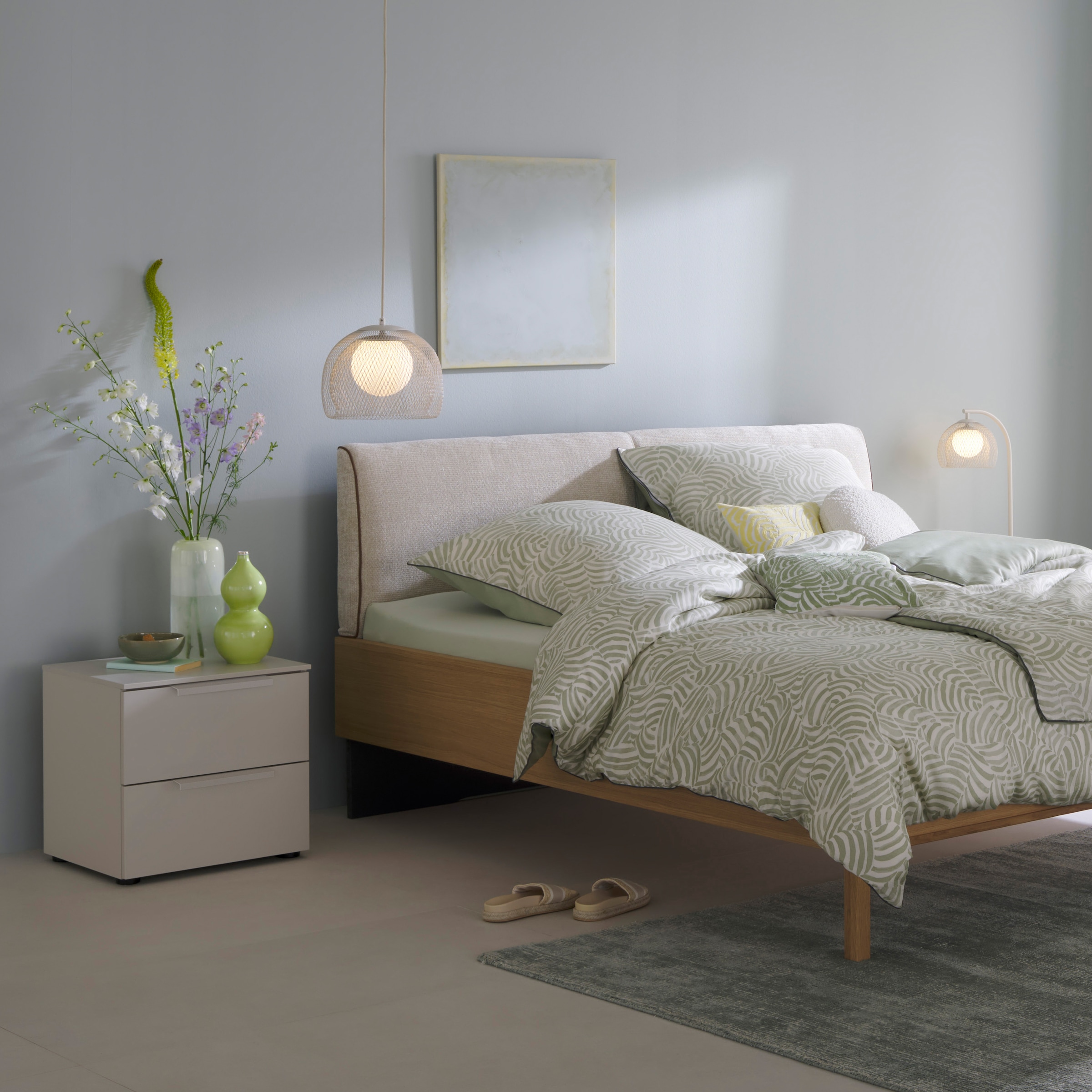 SCHÖNER WOHNEN-Kollektion Pendelleuchte »MESH« G9 1 Stk. Filigranes Design, sanftes Licht & höhenverstellbar in Sandbrise