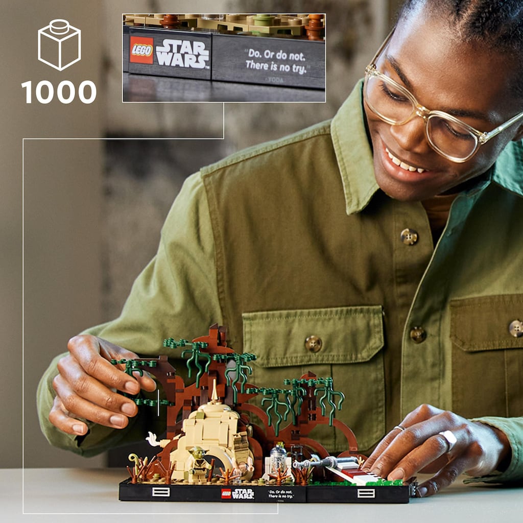 LEGO® Konstruktionsspielsteine »Jedi™ Training auf Dagobah™ – Diorama (75330), LEGO® Star Wars™«, (1000 St.)