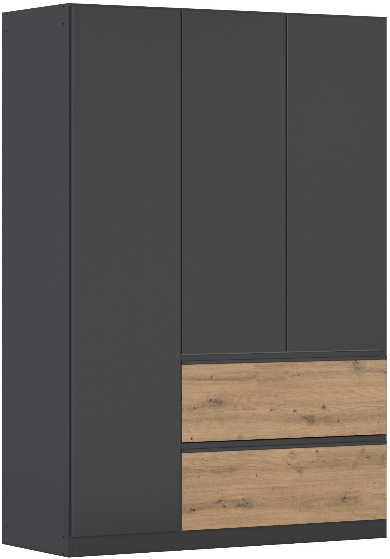 rauch Drehtürenschrank "Kleiderschrank Schrank Garderobe Wäscheschrank Schlafzimmer JOEL" in 3 verschiedenen Ausstattungen BASIC/CLASSIC/PREMIUM, mit zwei Schubladen, mit Push-to-Open Funktion MADE IN GERMANY
