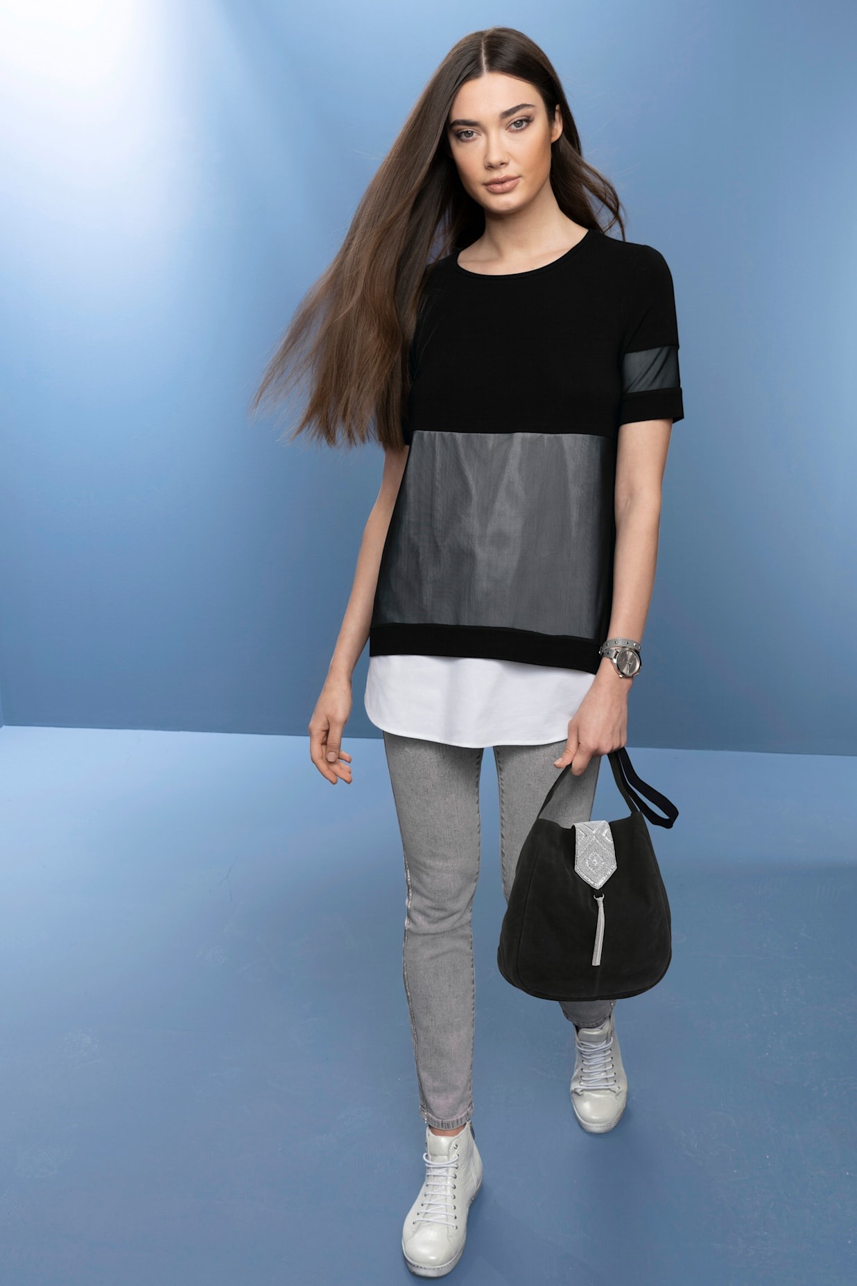heine Rundhalsshirt »Shirt«, (1 tlg.)