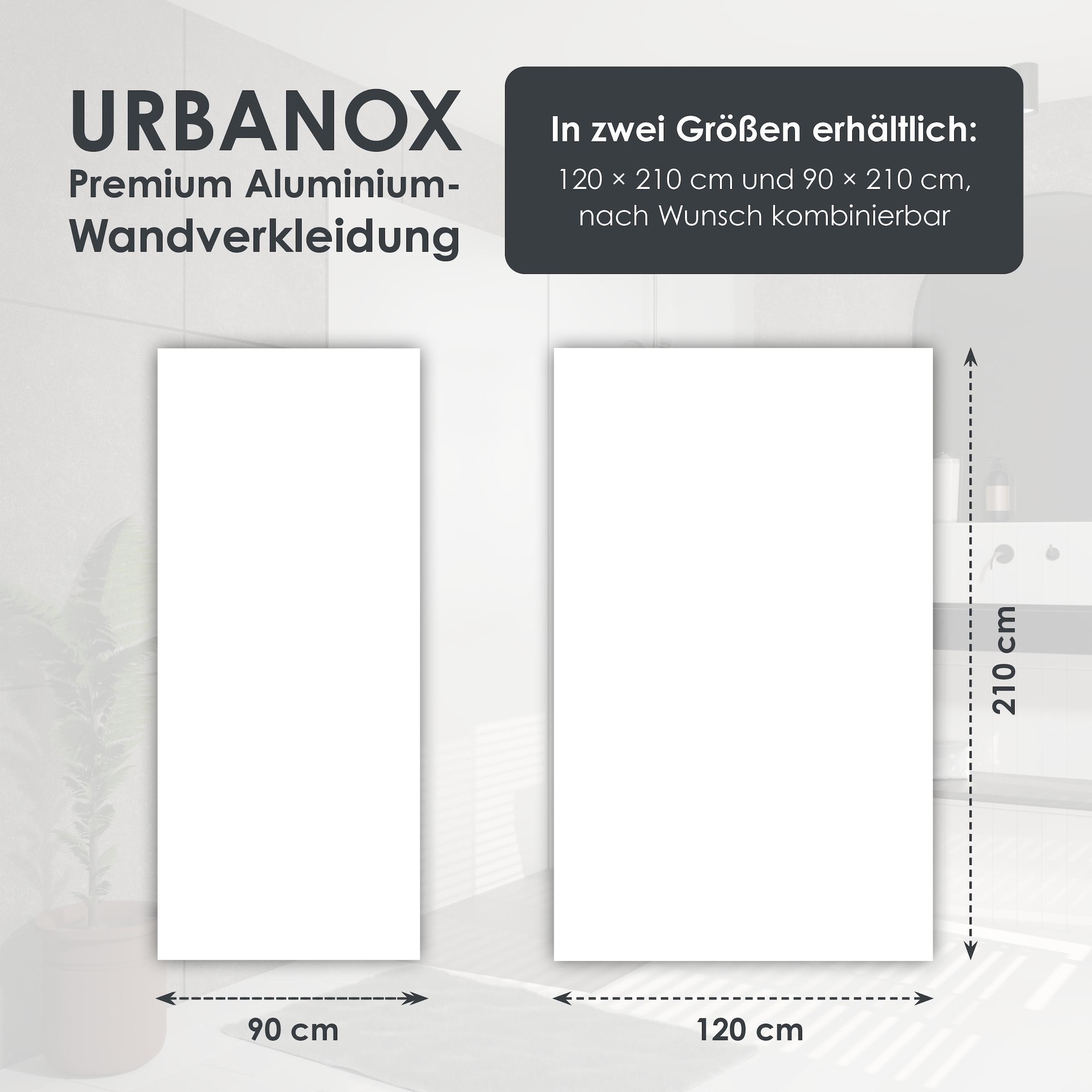 Marwell Duschrückwand »Urbanox« 1 Paneel: 90 x 210 cm