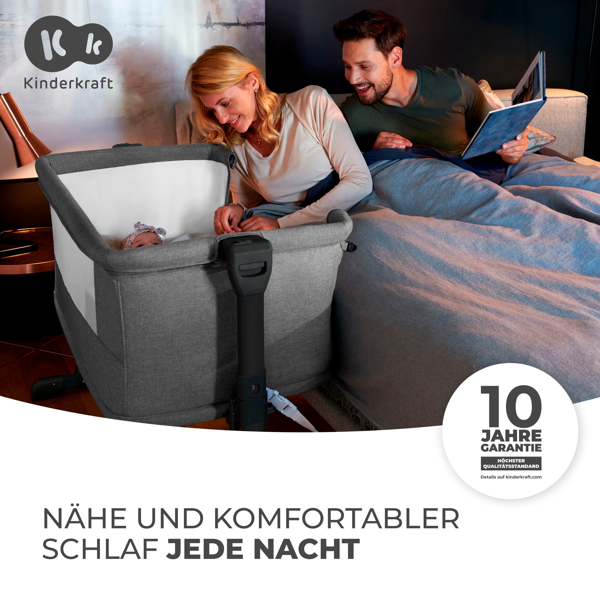 Kinderkraft Beistellbett »NESTE GROW«