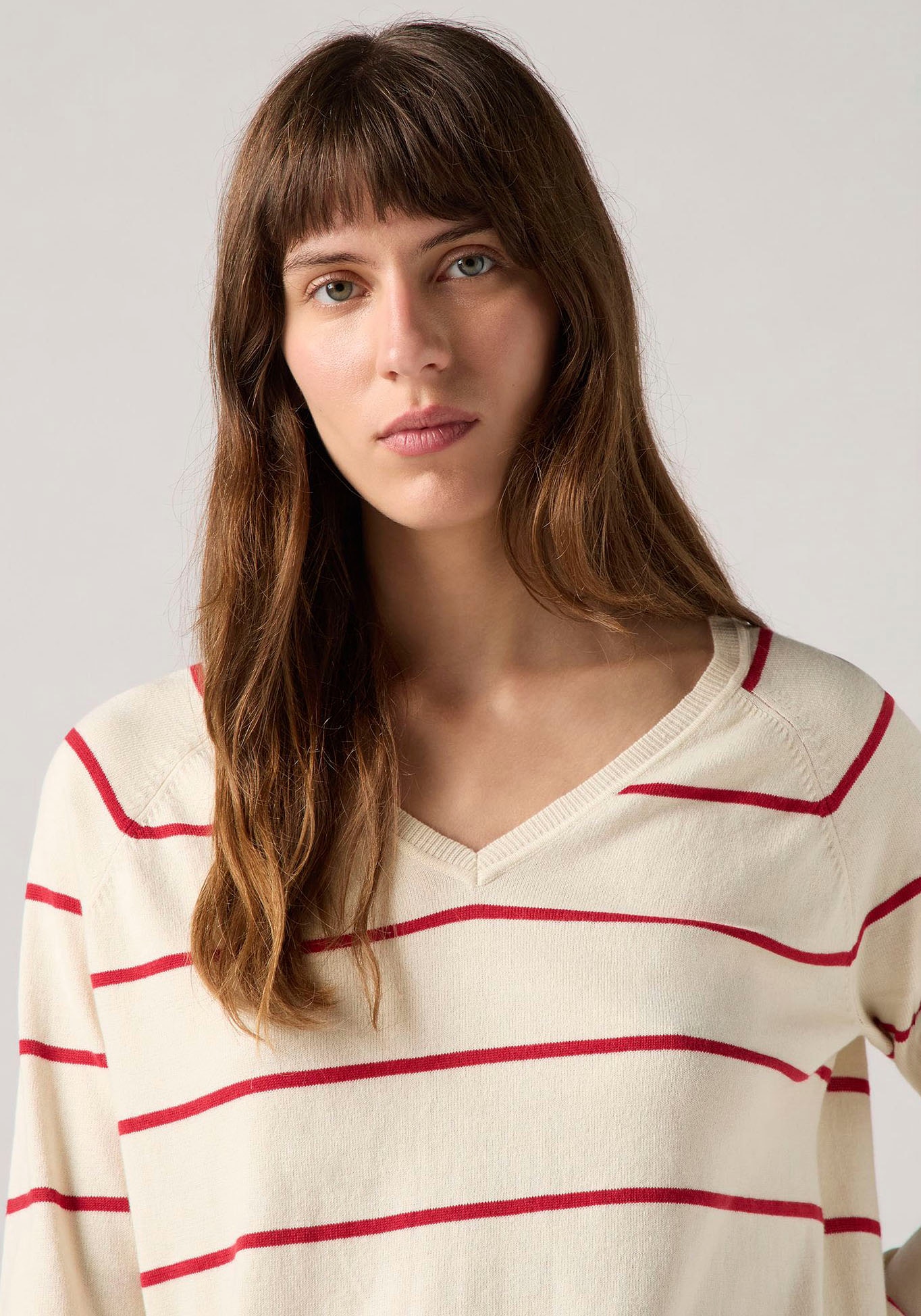 Levi's® Longpullover »PETAL VNECK SWEATER«, mit Rippbündchen