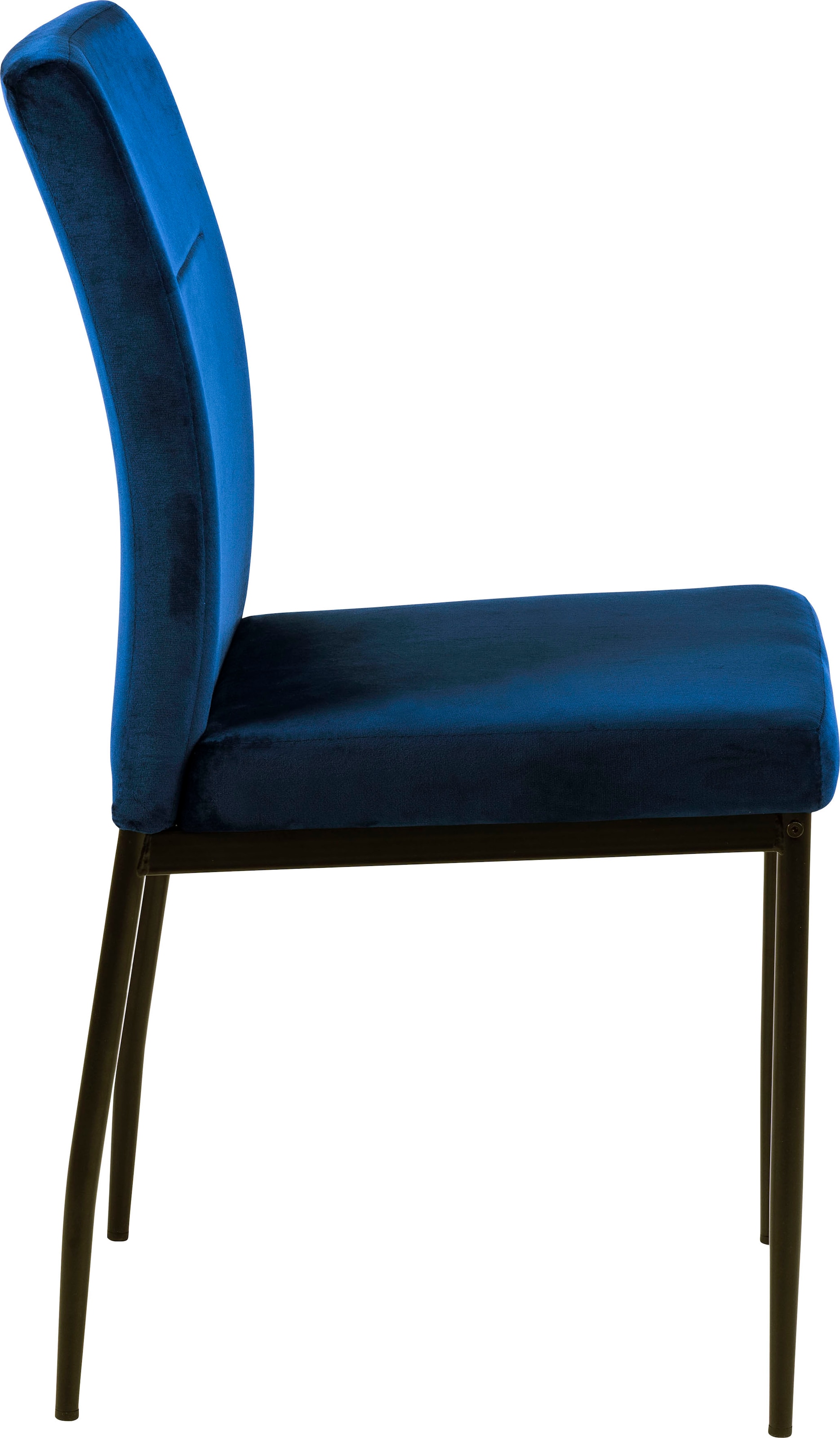 ACTONA GROUP Esszimmerstuhl »Doris«, 2 St., Polyester-Velvet, mit lebendigem Stoff, schlanke, schwarze Metallbeine