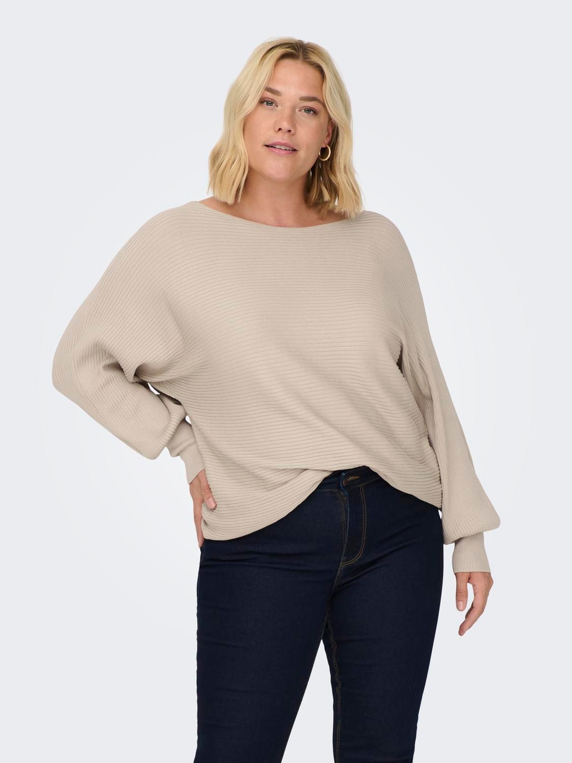 ONLY CARMAKOMA Strickpullover »CARNEW ADALINE LIFE L/S PULLOVER KNT«