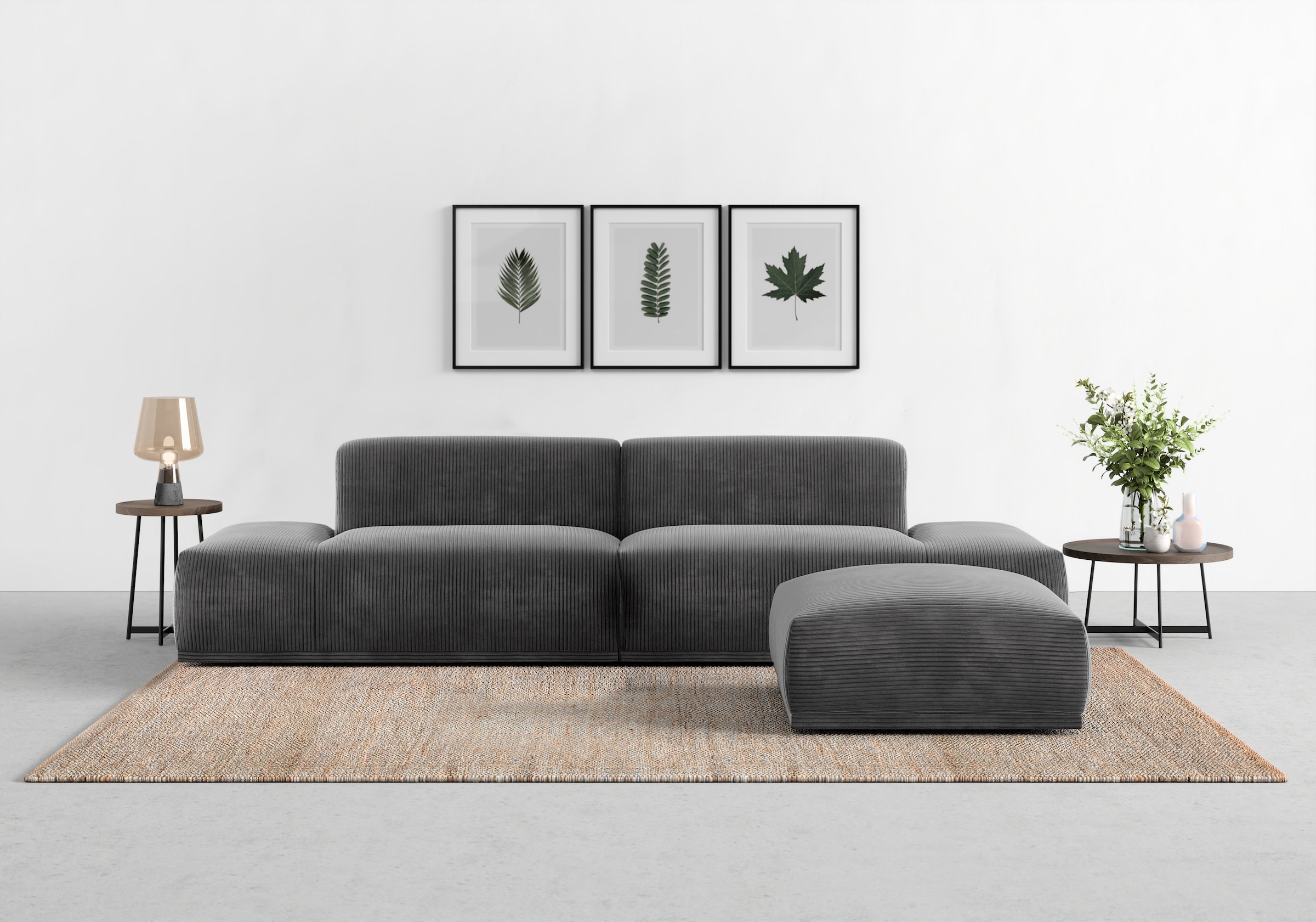 TRENDMANUFAKTUR Big-Sofa »Braga, toller Sitzkomfort, Designsofa«, in moderner Optik, mit hochwertigem Kaltschaum